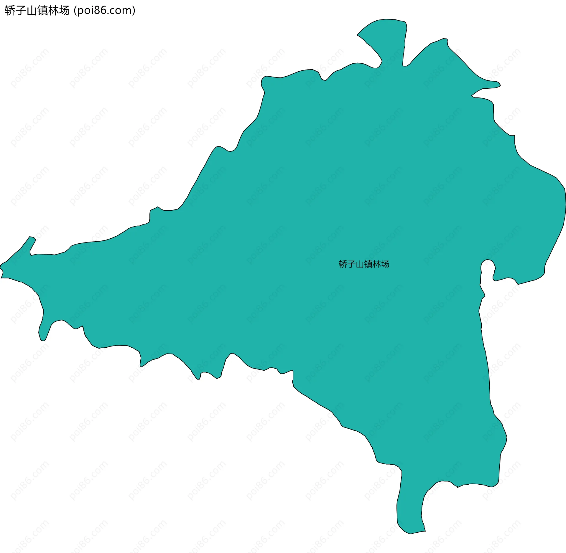 轿子山镇林场边界地图