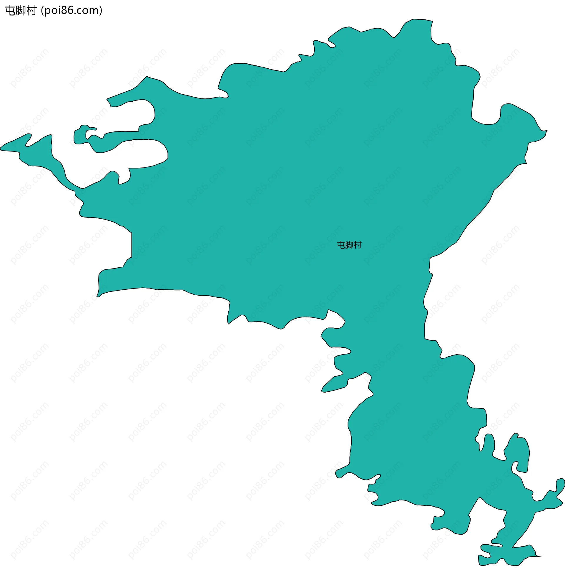 屯脚村边界地图