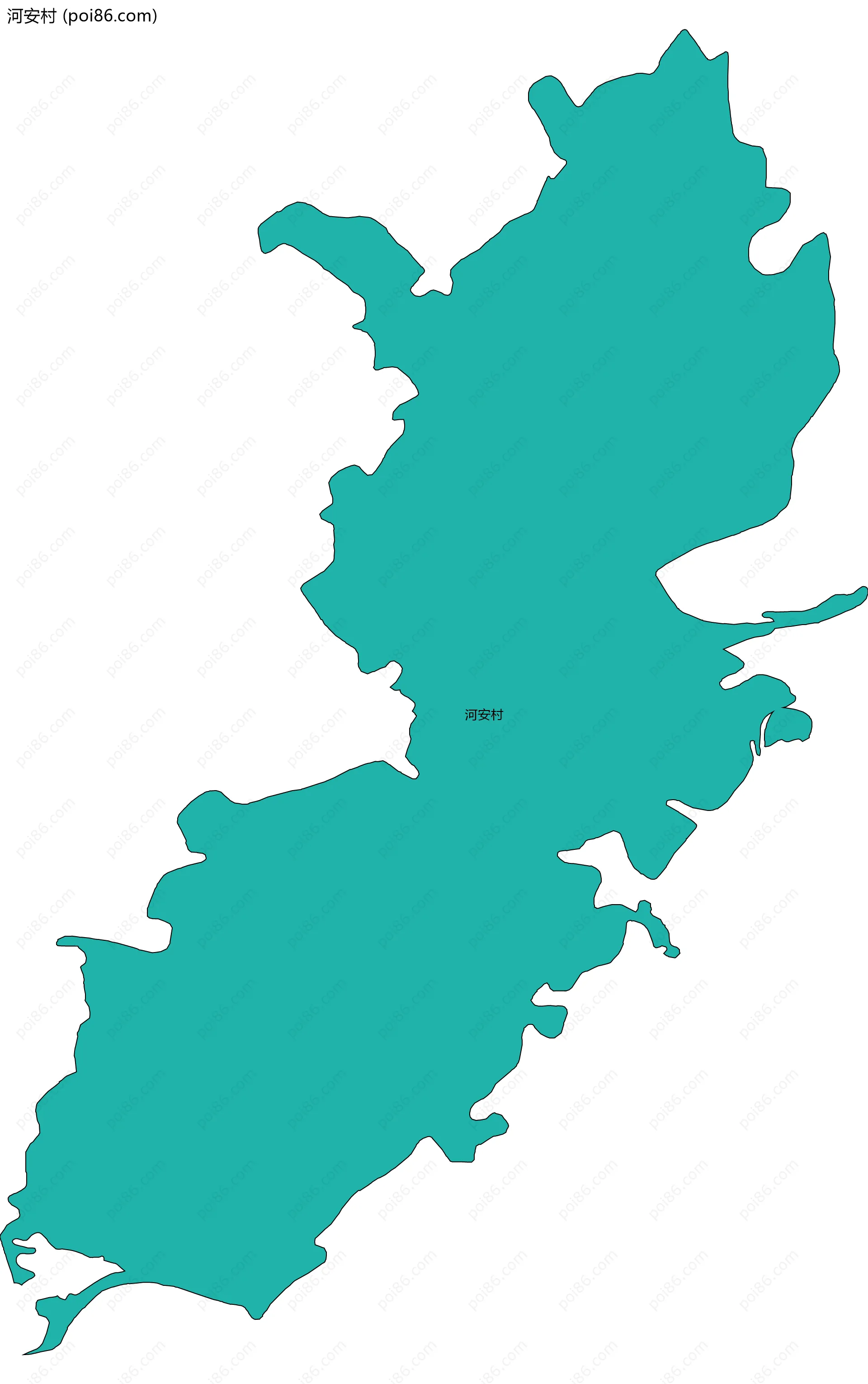 河安村边界地图