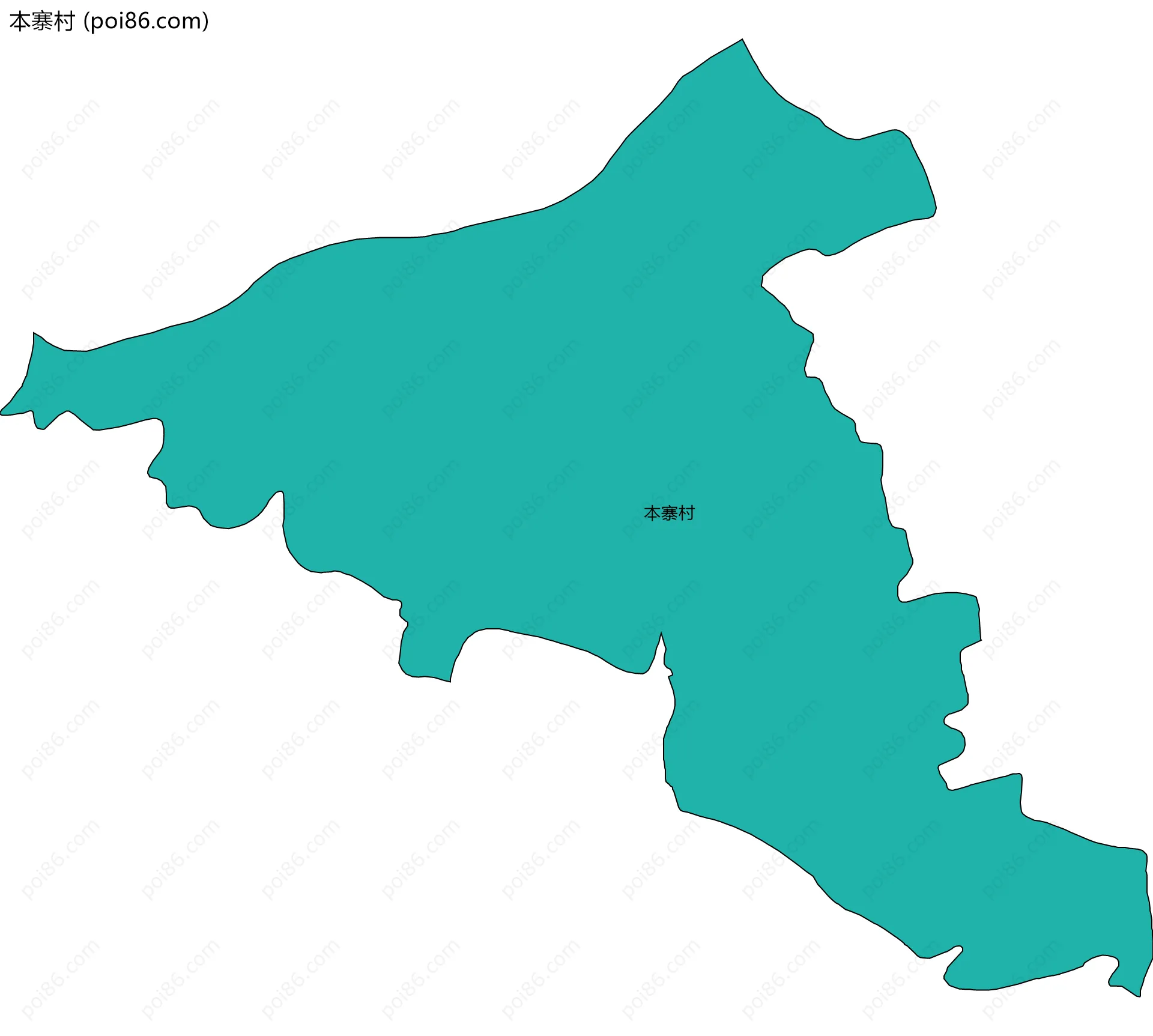 本寨村边界地图