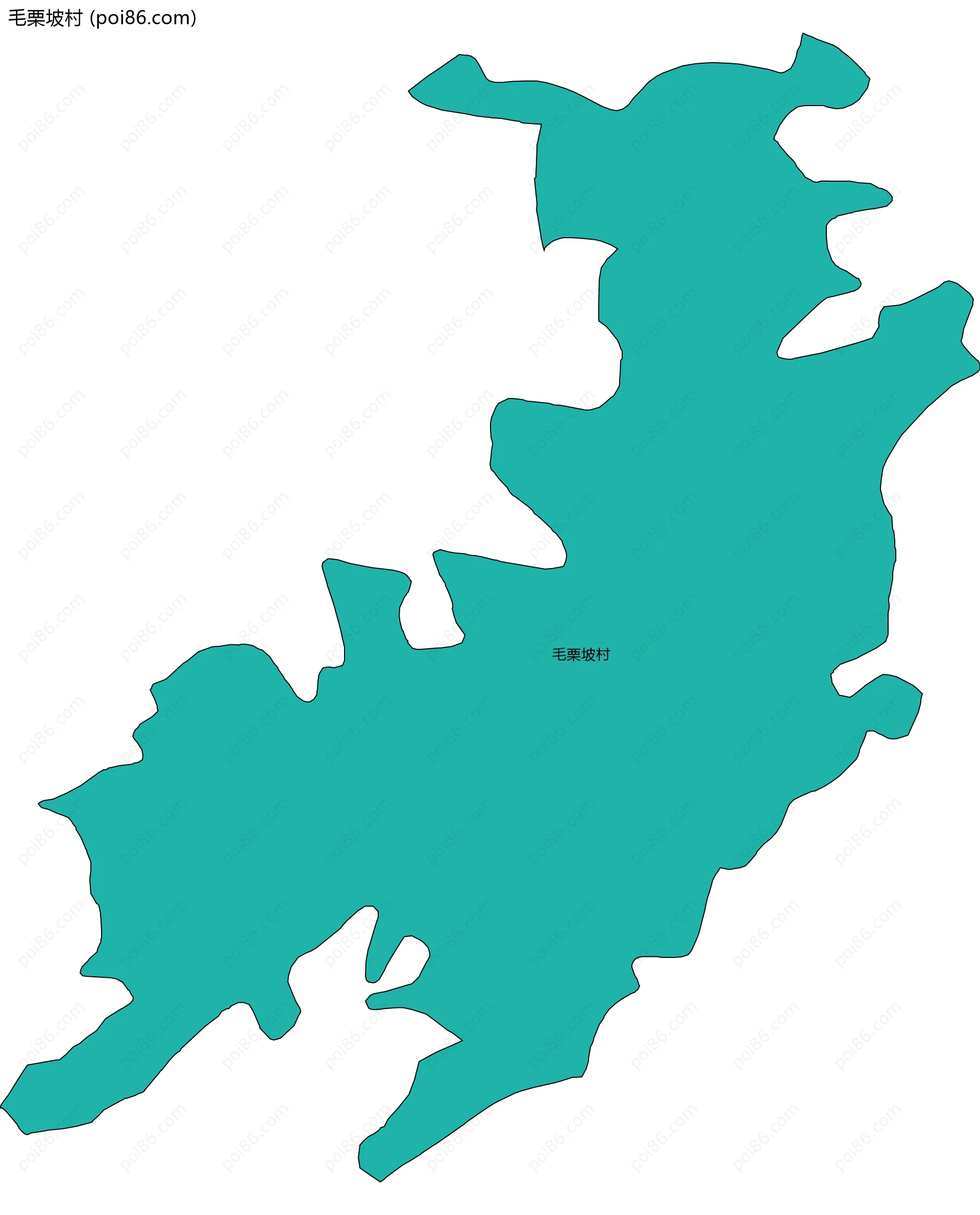 毛栗坡村边界地图