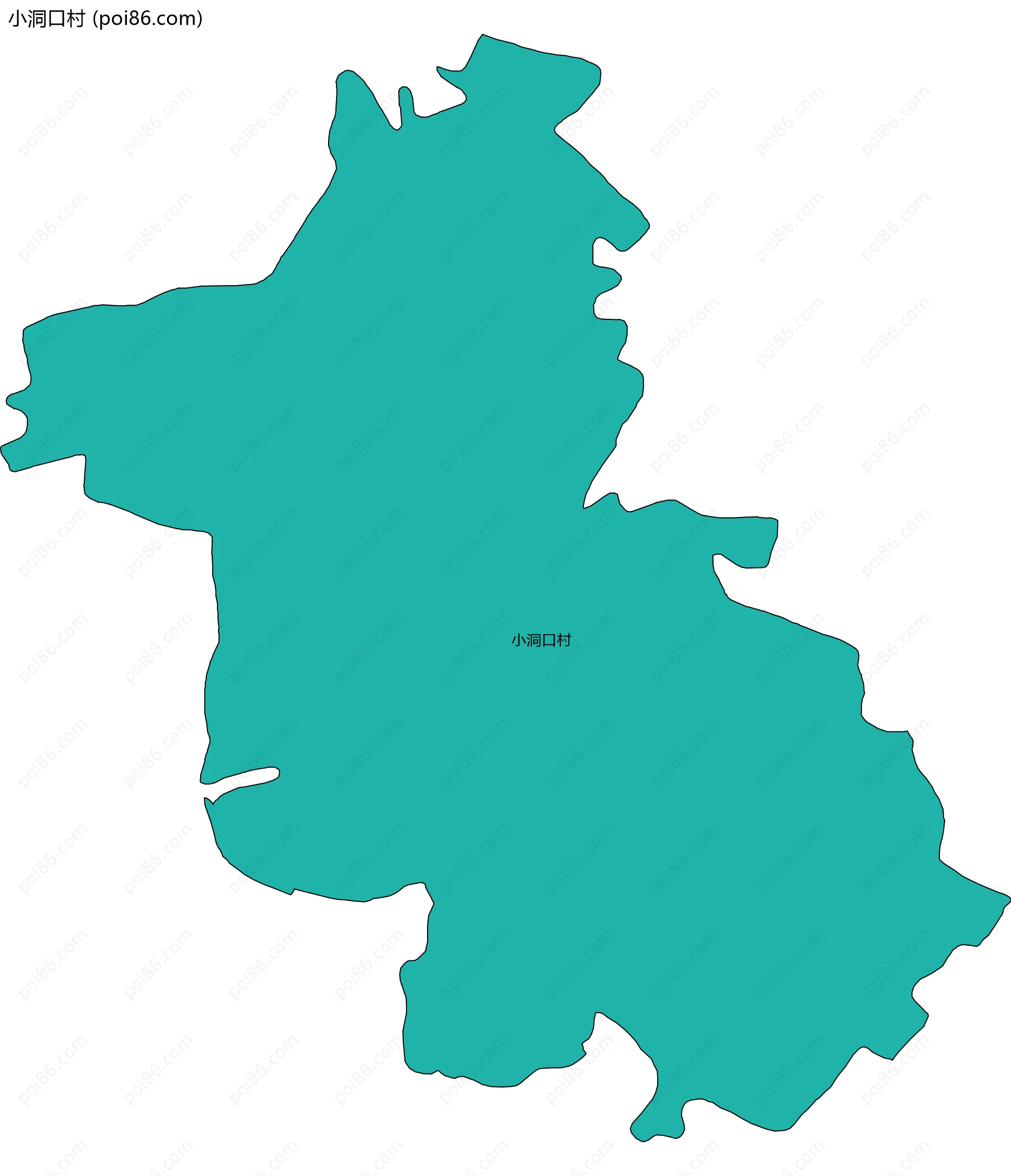 小洞口村边界地图