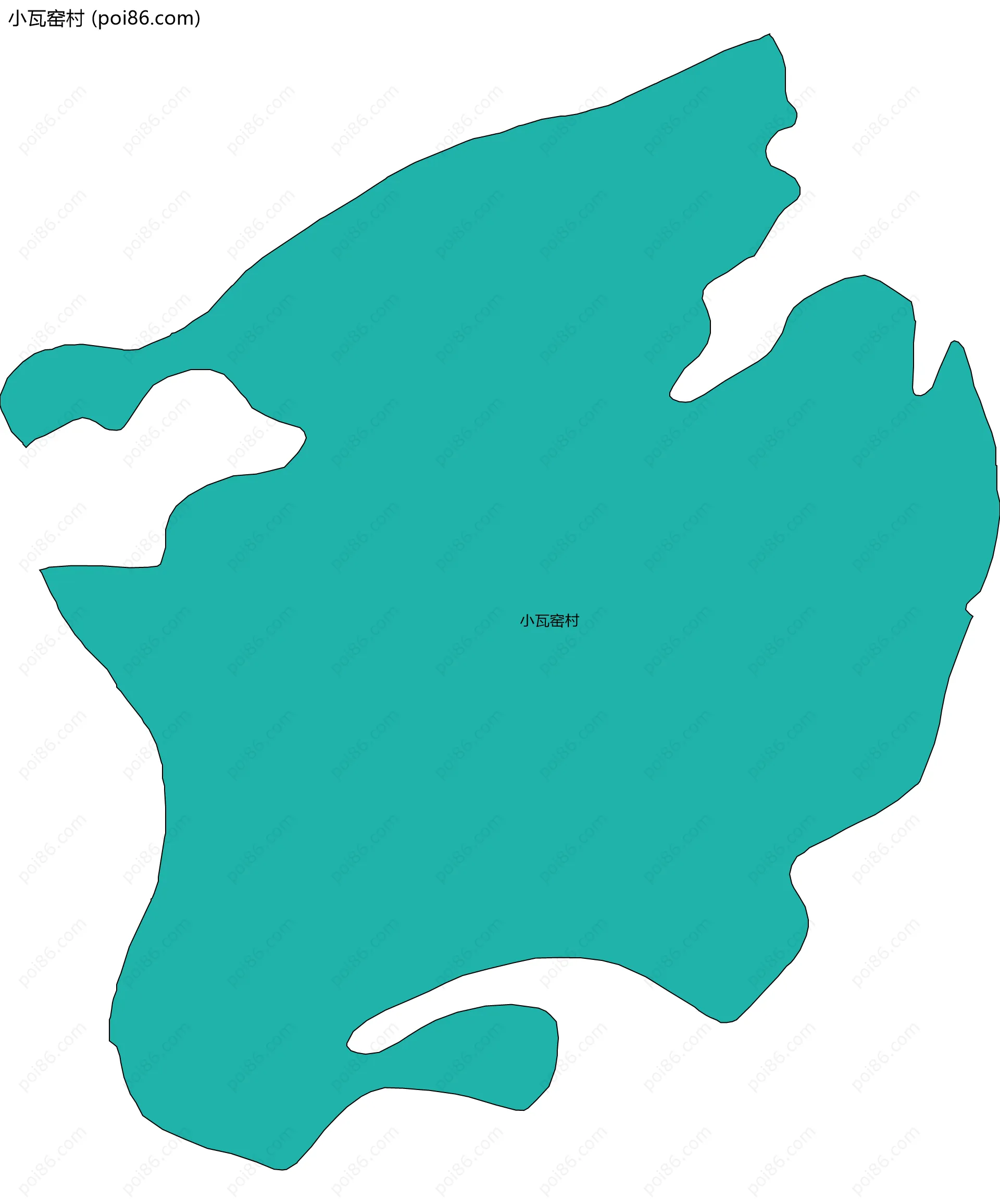 小瓦窑村边界地图