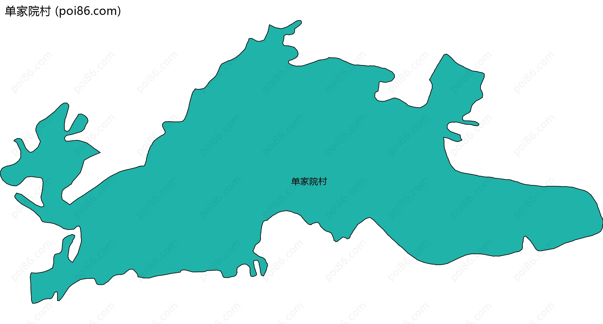 单家院村边界地图