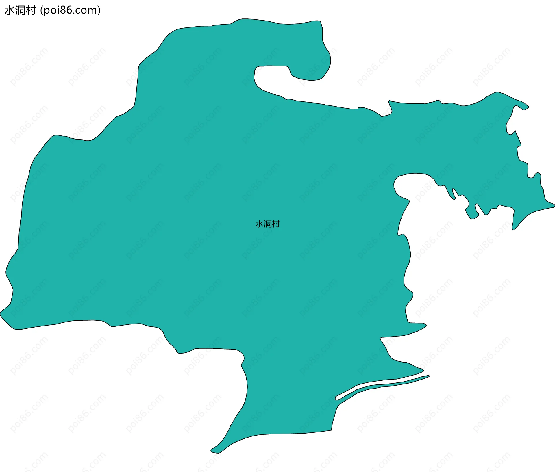 水洞村边界地图