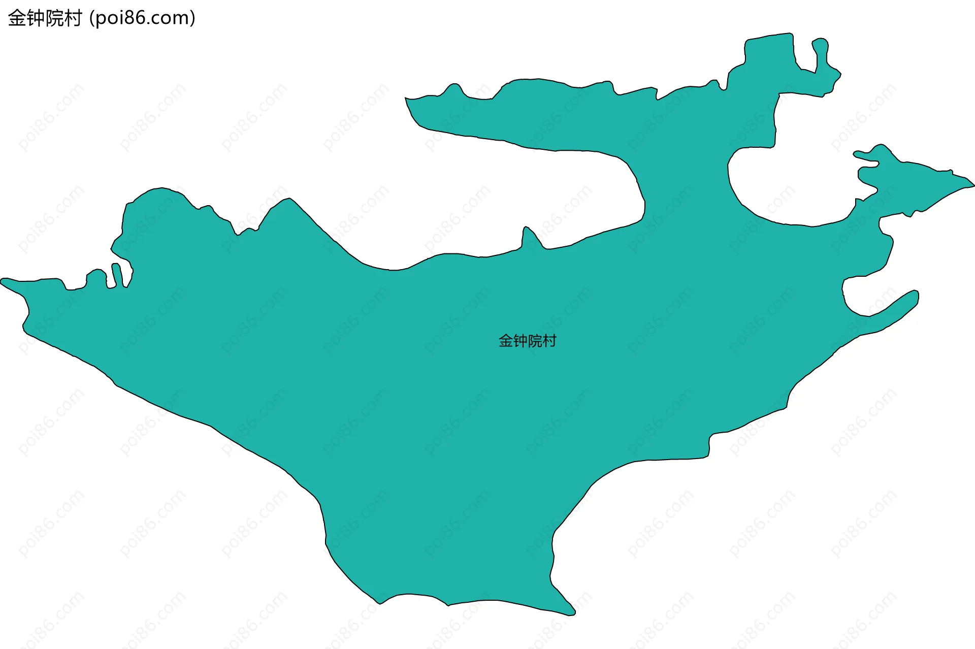 金钟院村边界地图