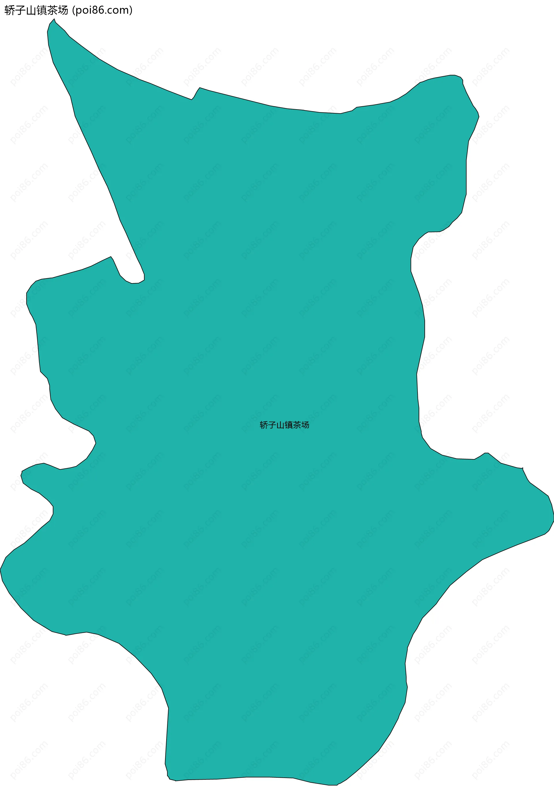 轿子山镇茶场边界地图