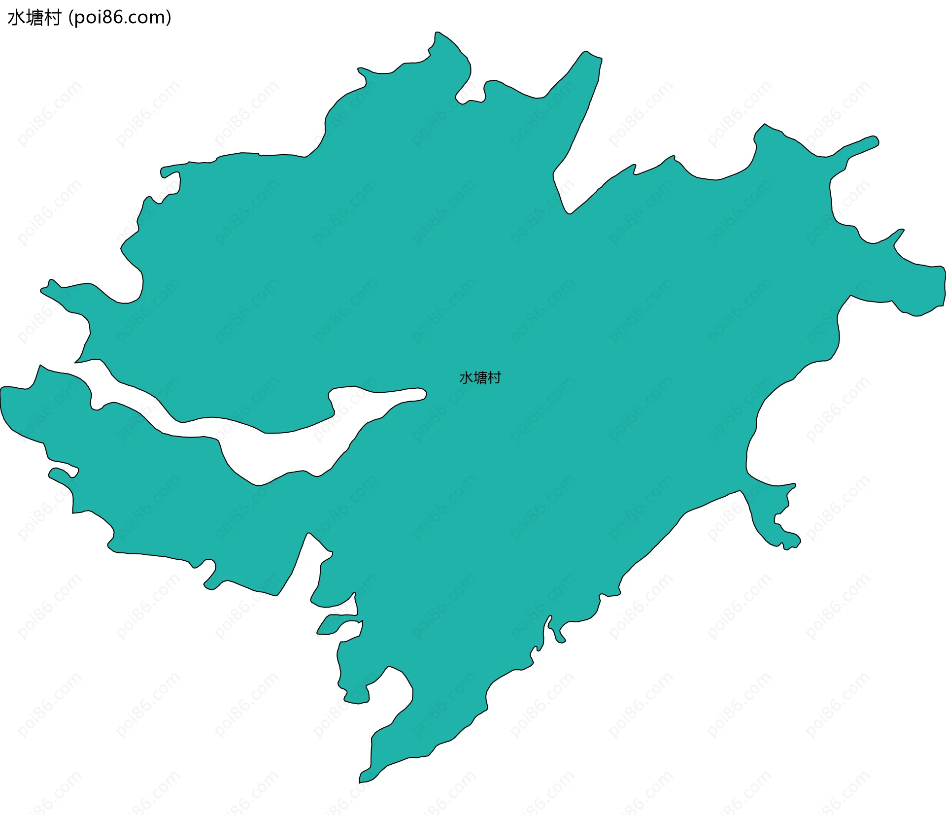 水塘村边界地图