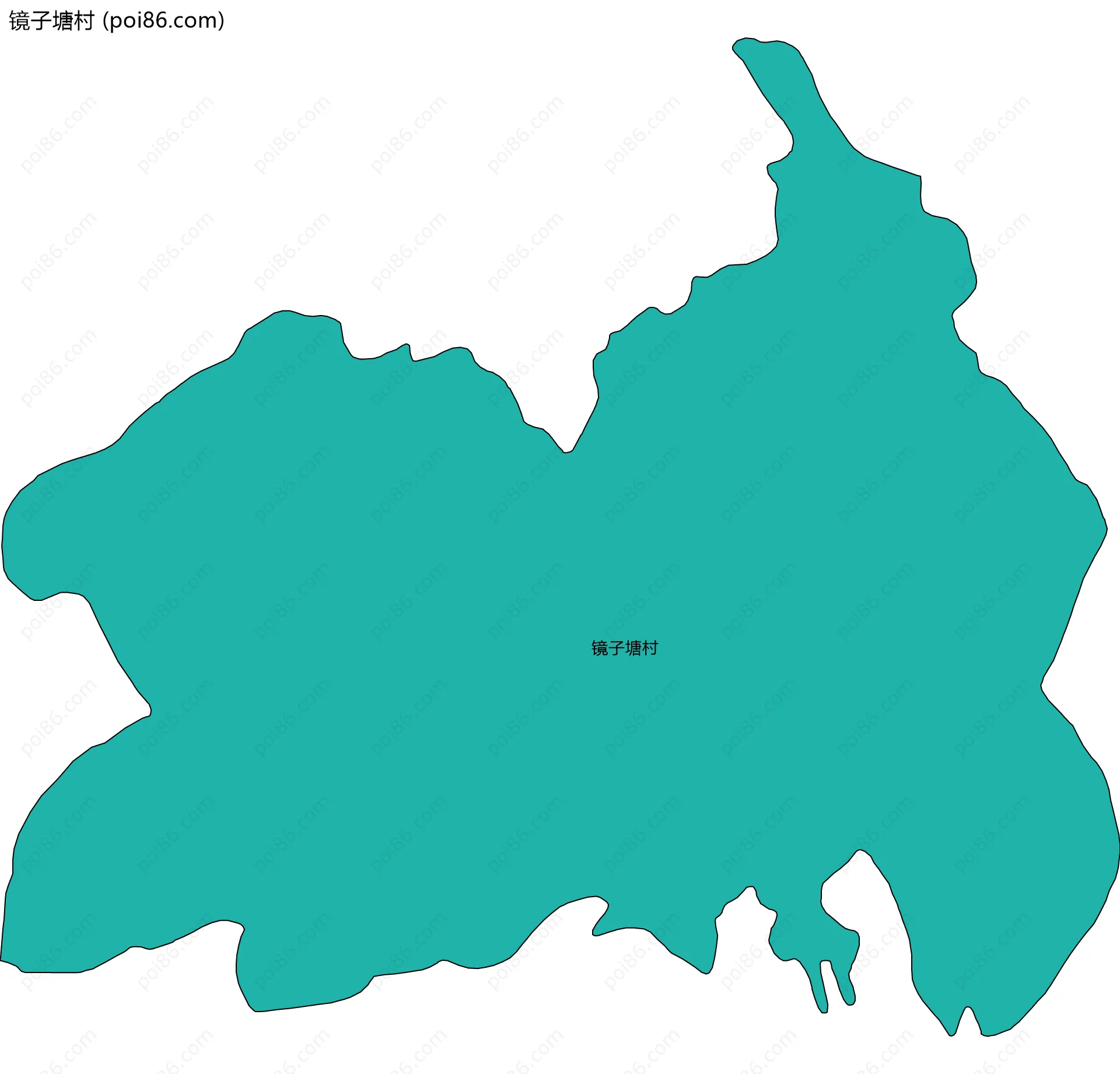 镜子塘村边界地图