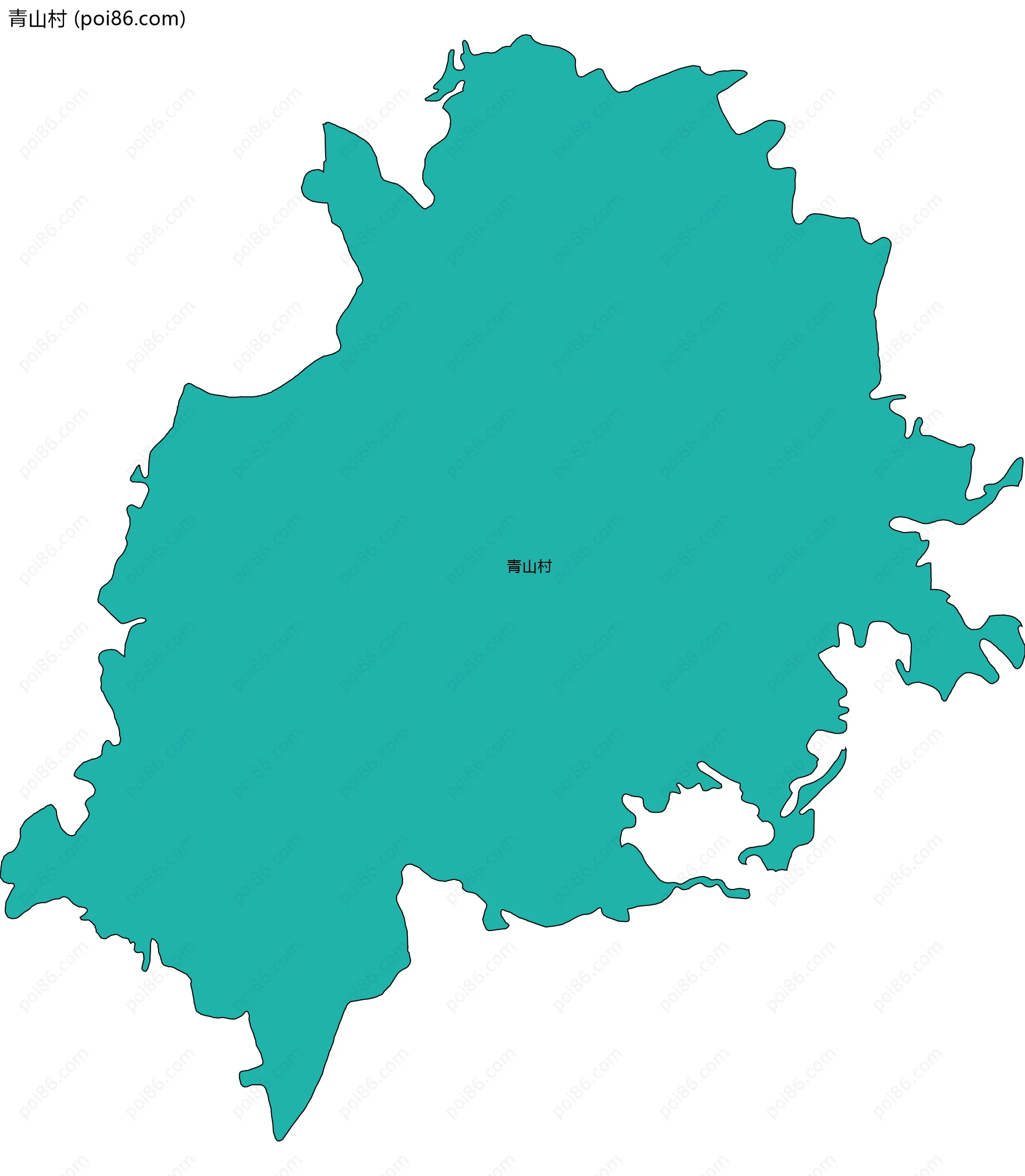 青山村边界地图