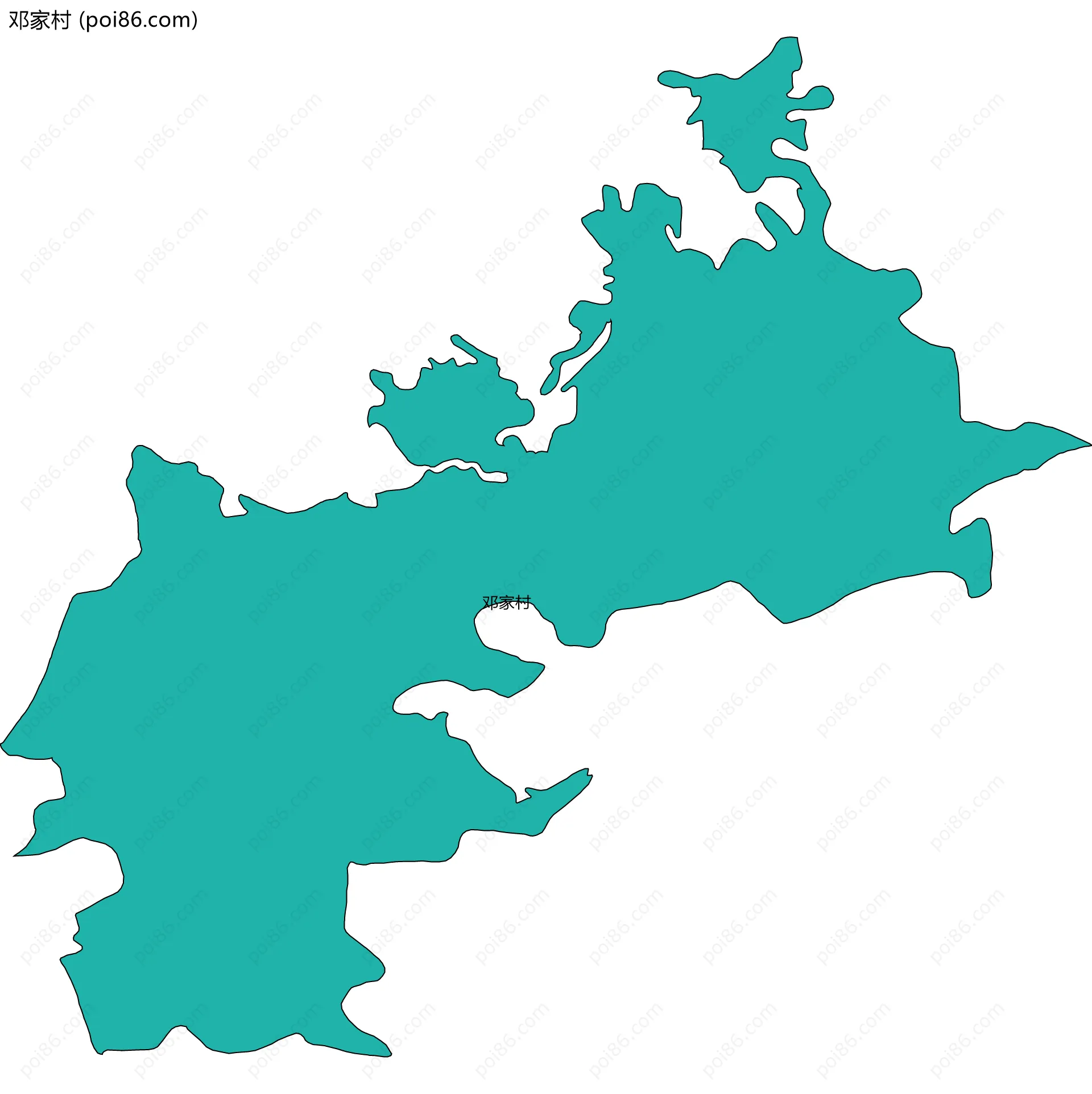 邓家村边界地图