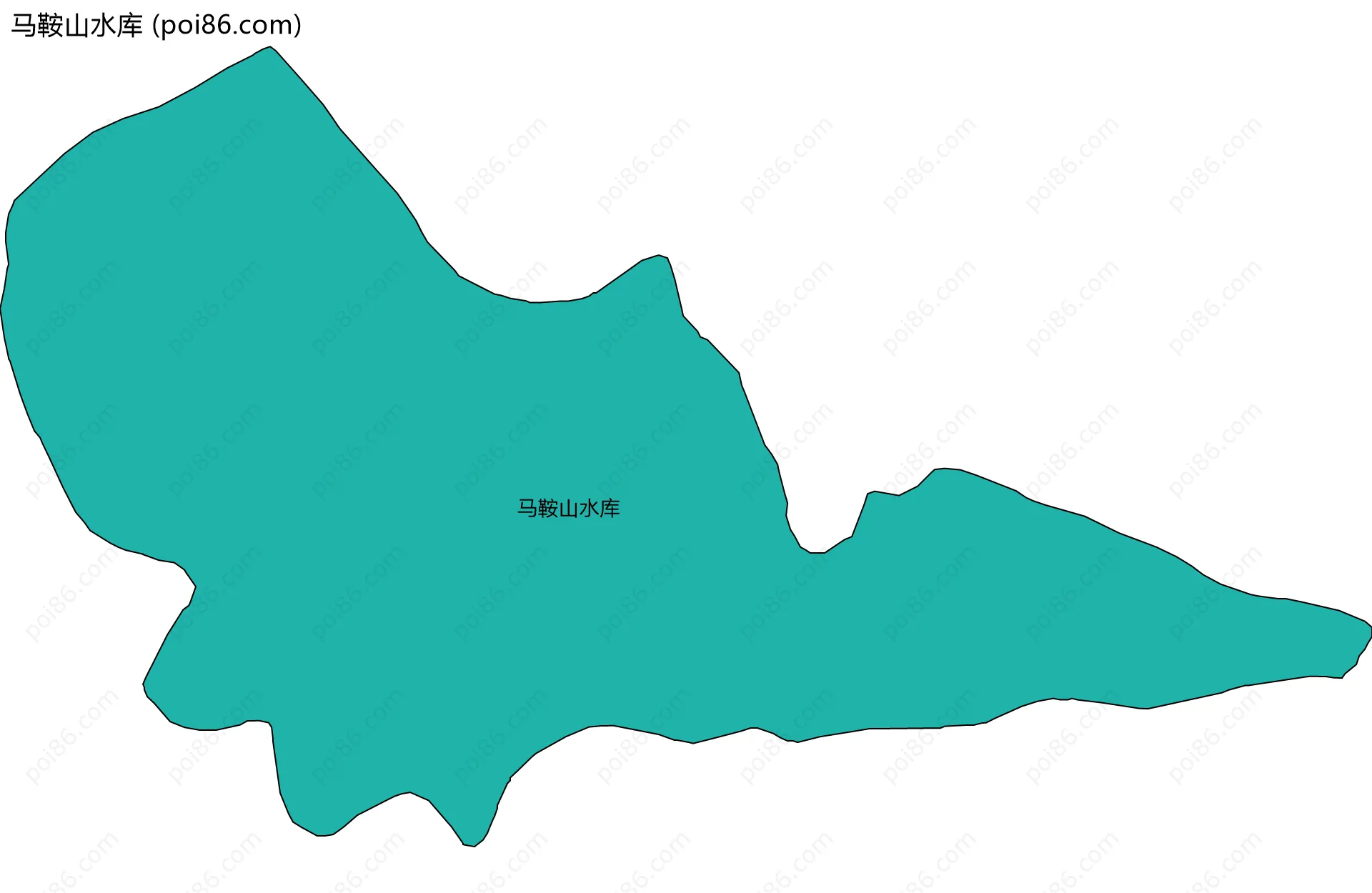 马鞍山水库边界地图