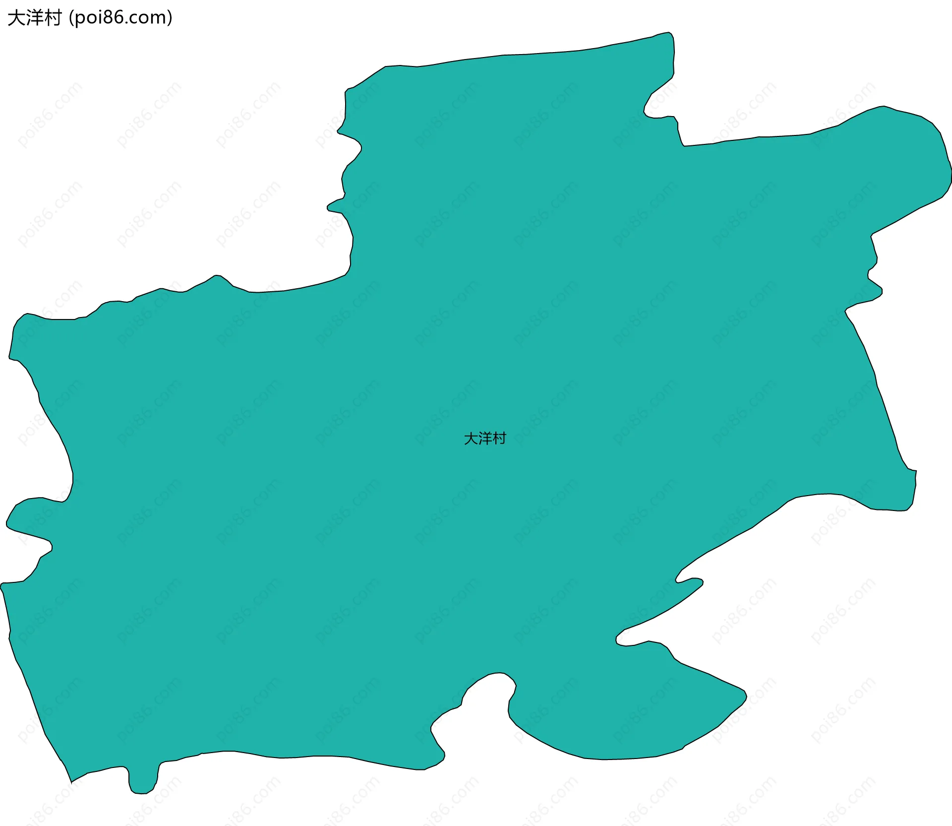 大洋村边界地图