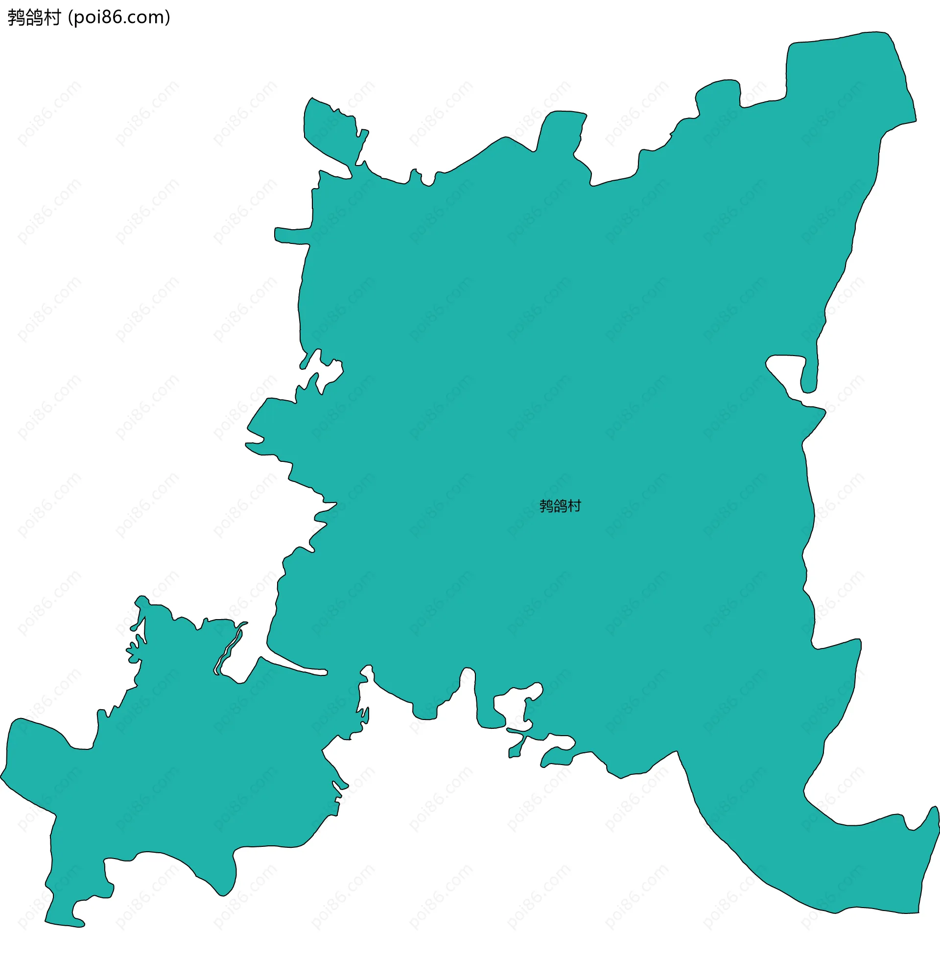 鹁鸽村边界地图