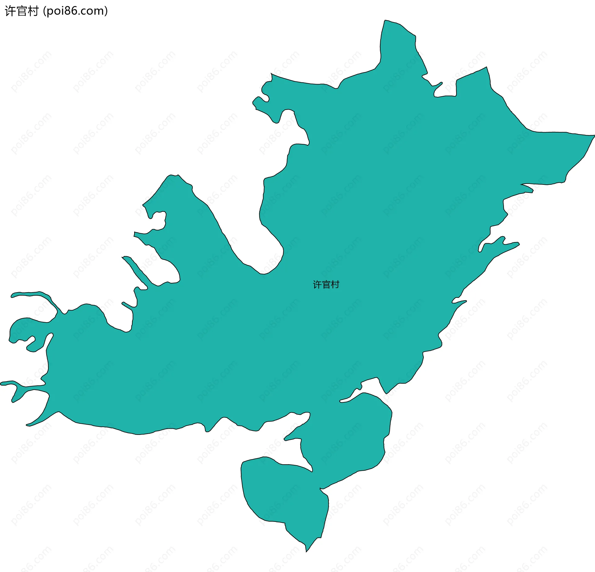 许官村边界地图