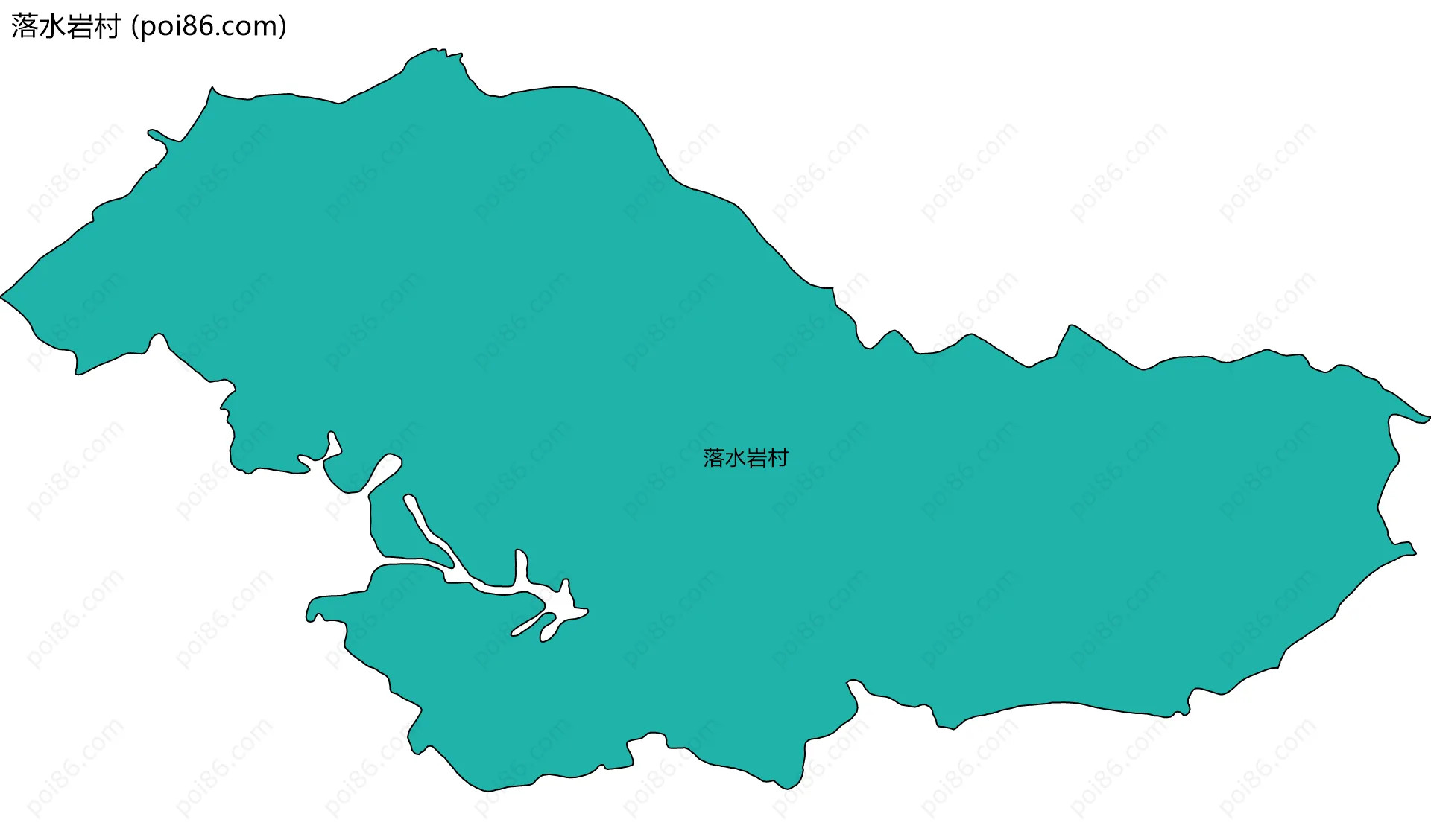 落水岩村边界地图