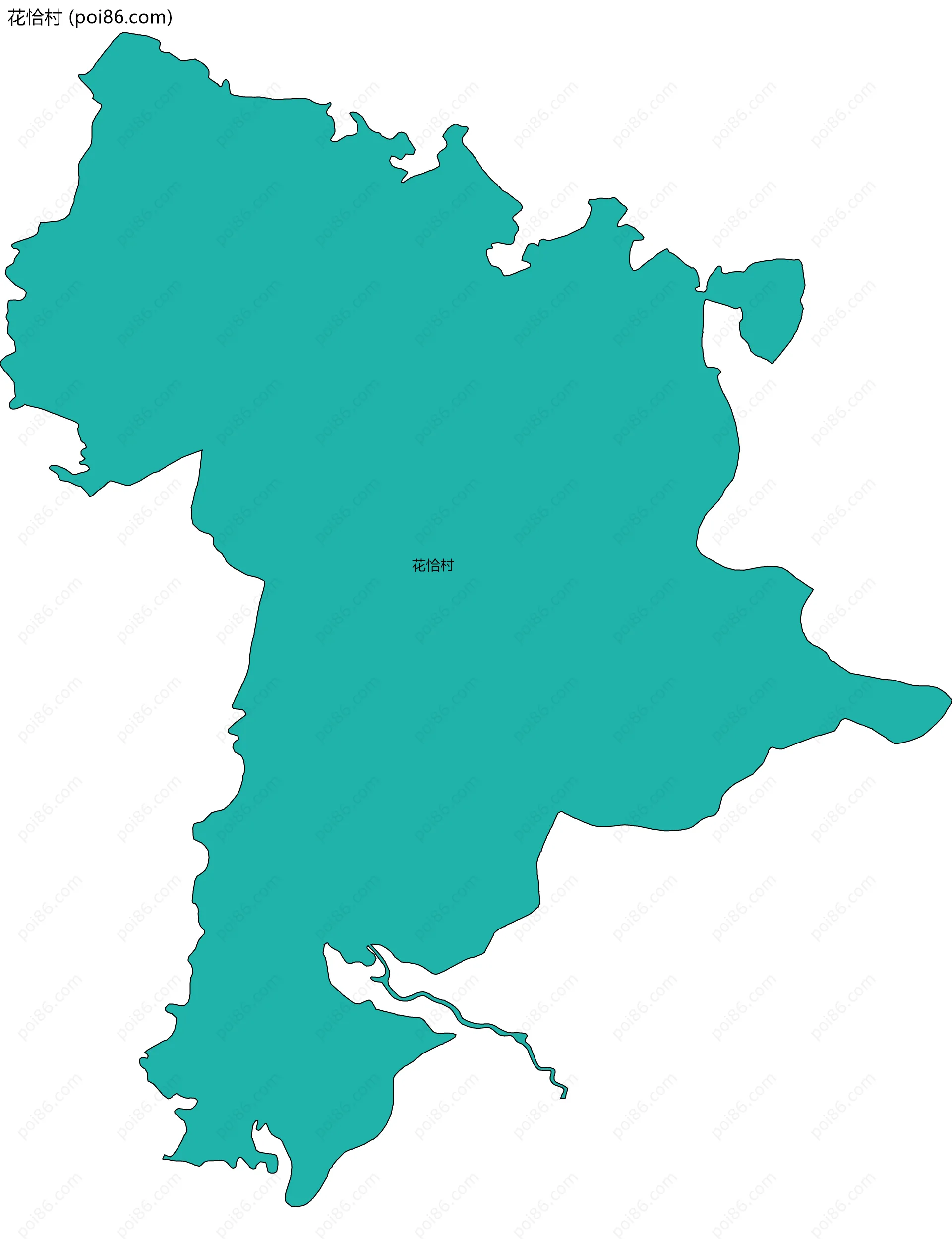 花恰村边界地图