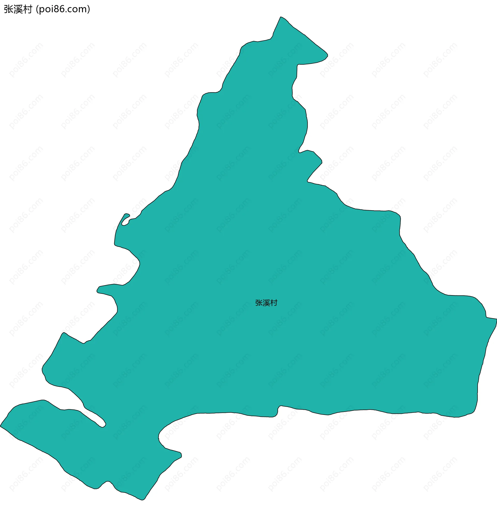 张溪村边界地图