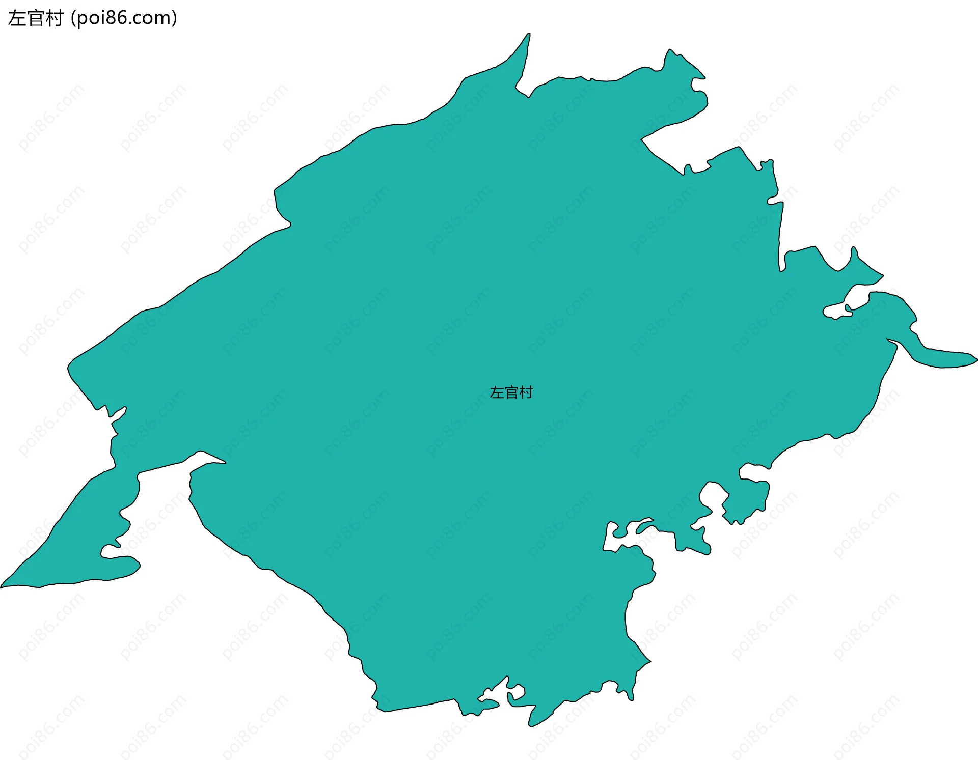 左官村边界地图