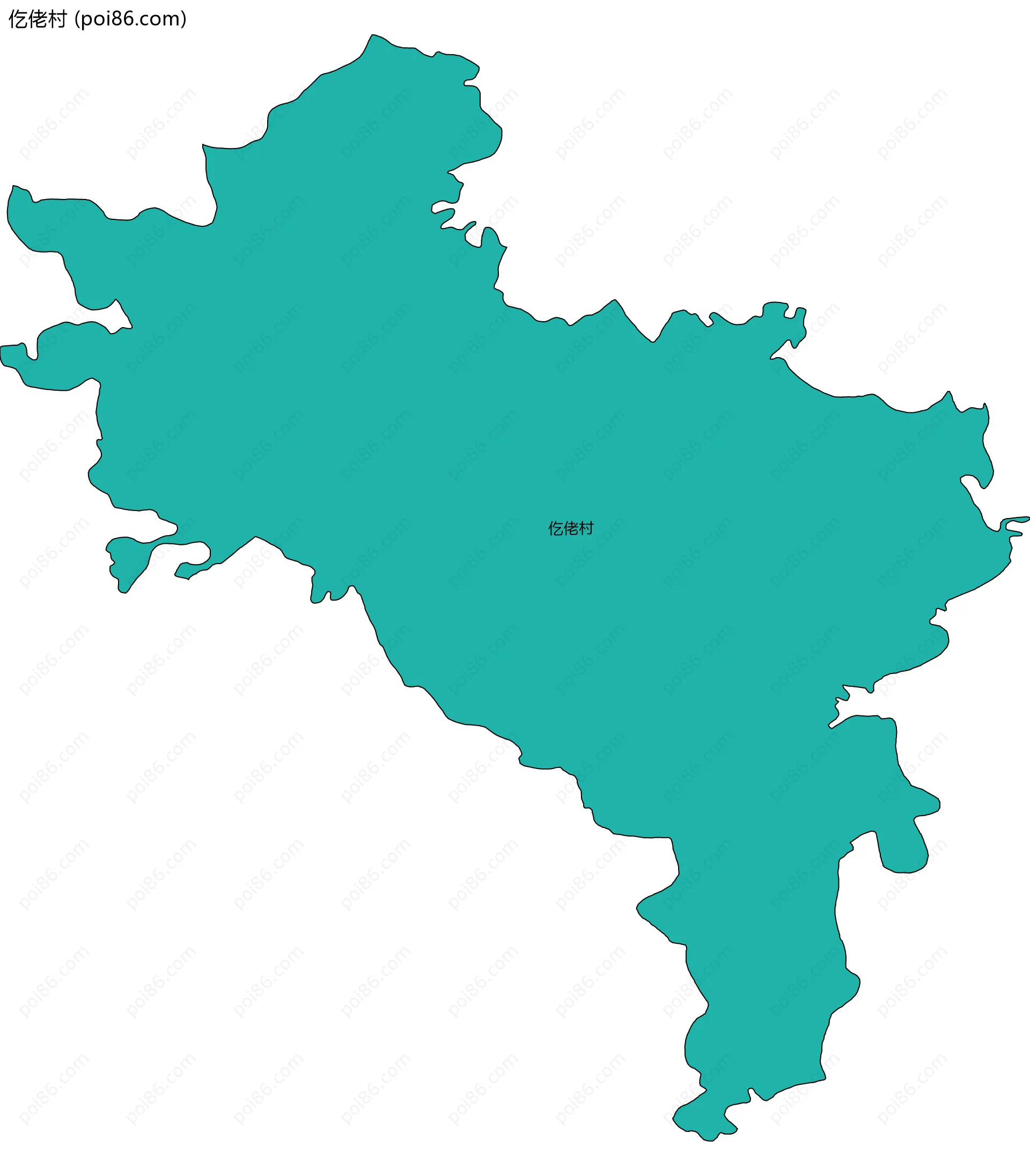 仡佬村边界地图