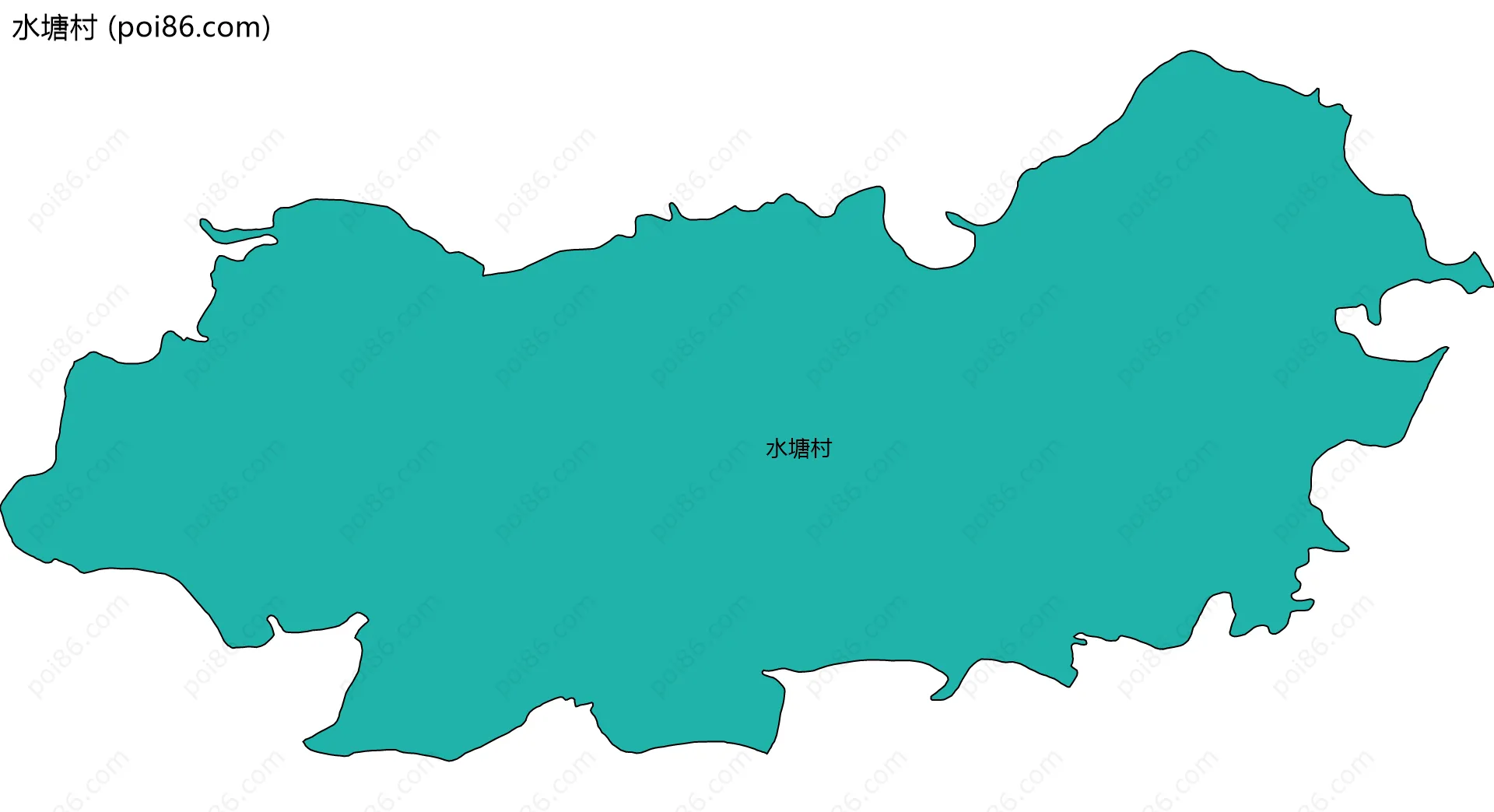 水塘村边界地图