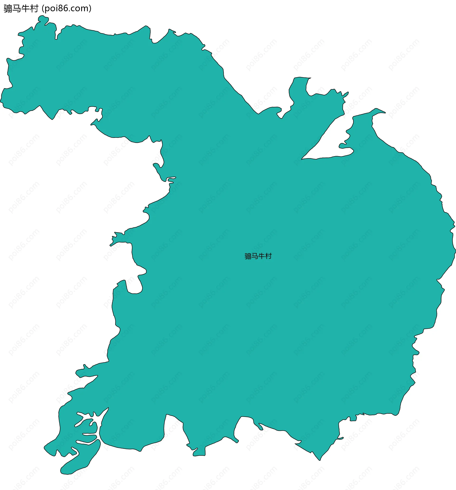 骟马牛村边界地图