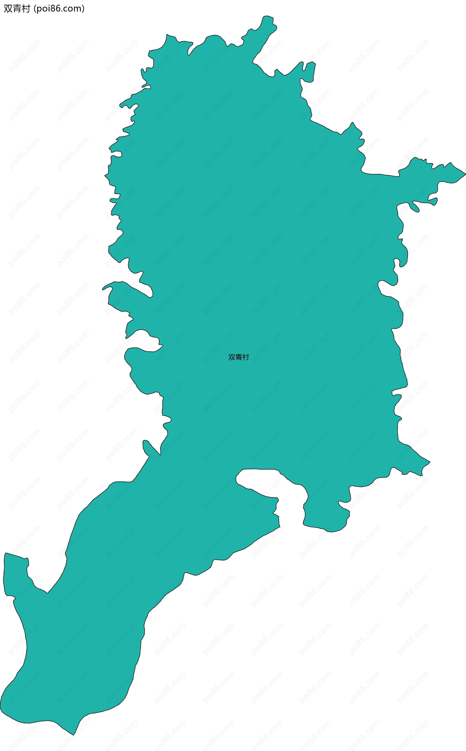 双青村边界地图