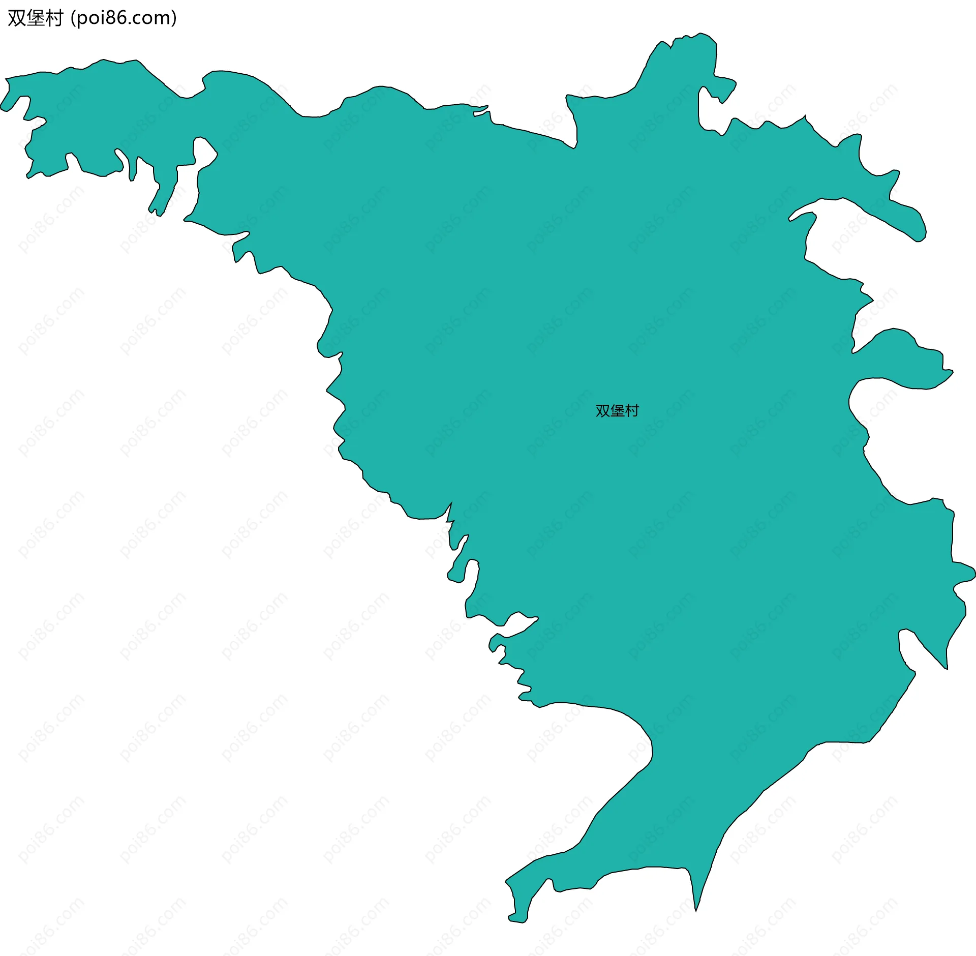 双堡村边界地图