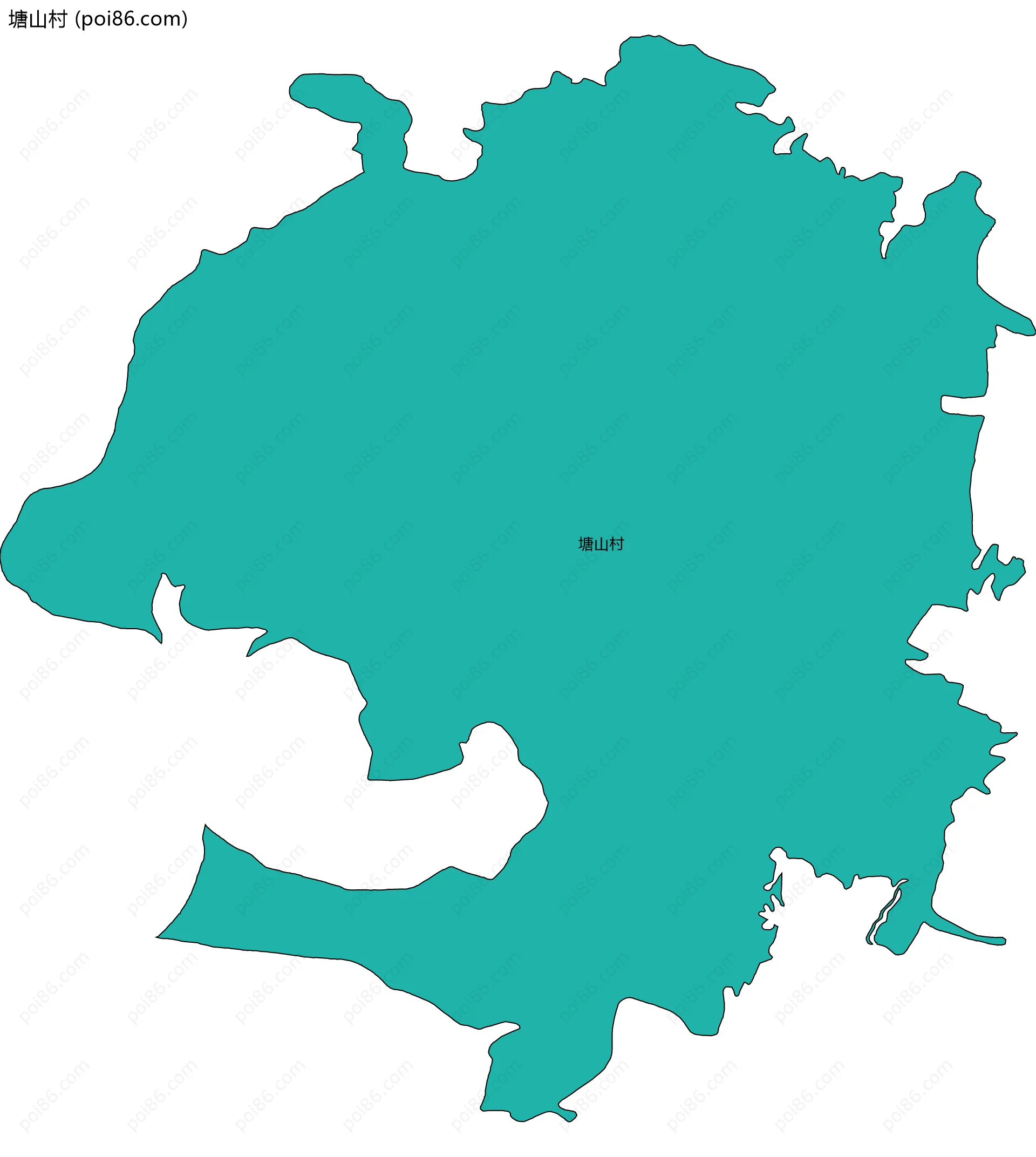 塘山村边界地图