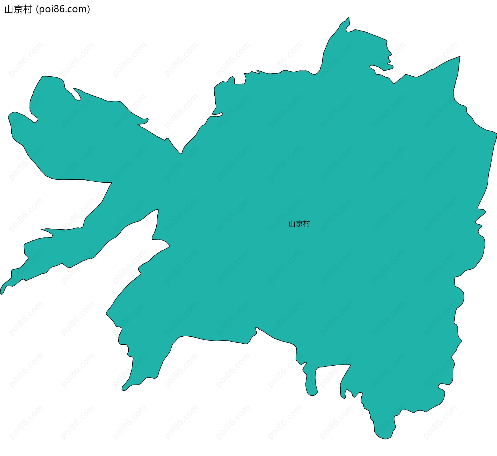 山京村边界地图