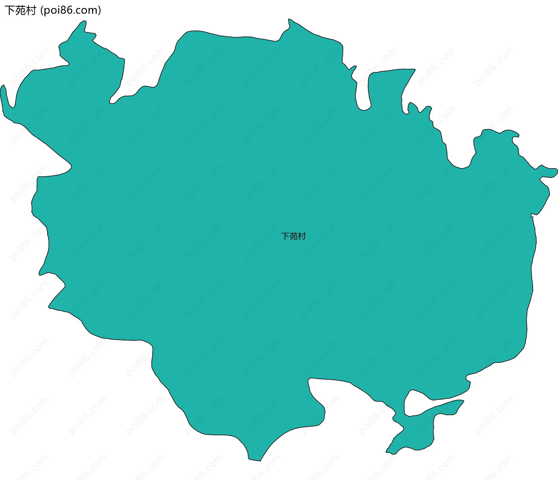 下苑村边界地图