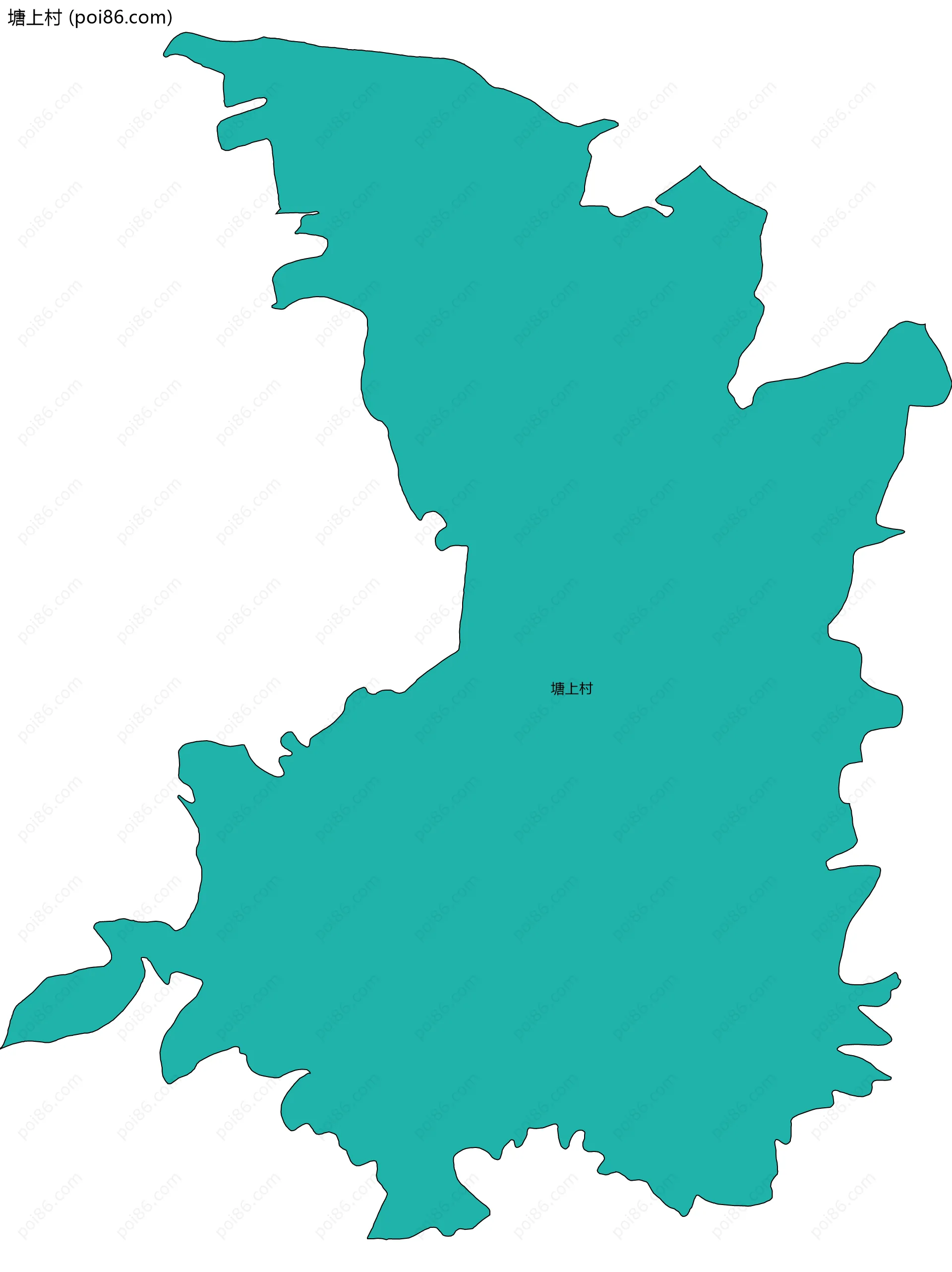 塘上村边界地图