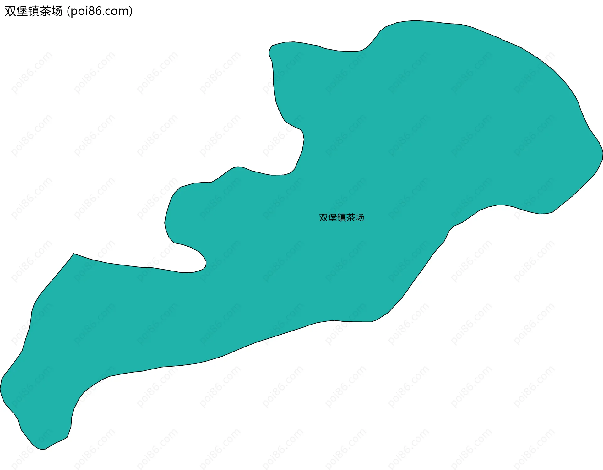 双堡镇茶场边界地图