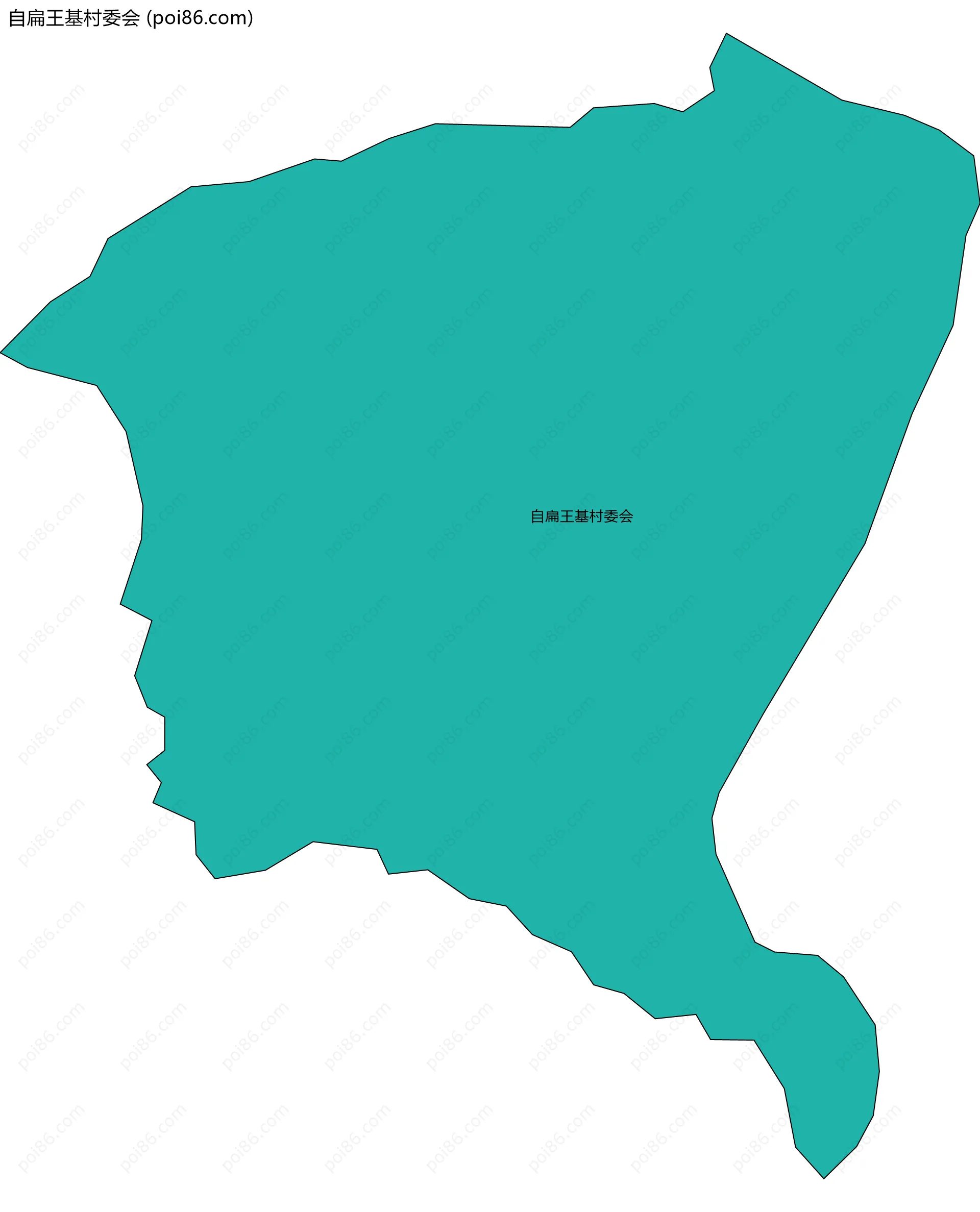 自扁王基村委会边界地图