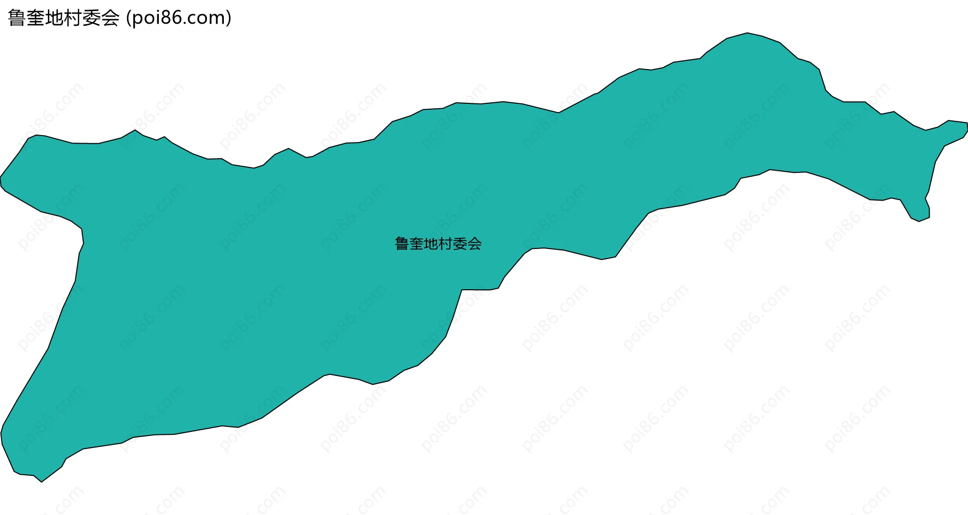 鲁奎地村委会边界地图