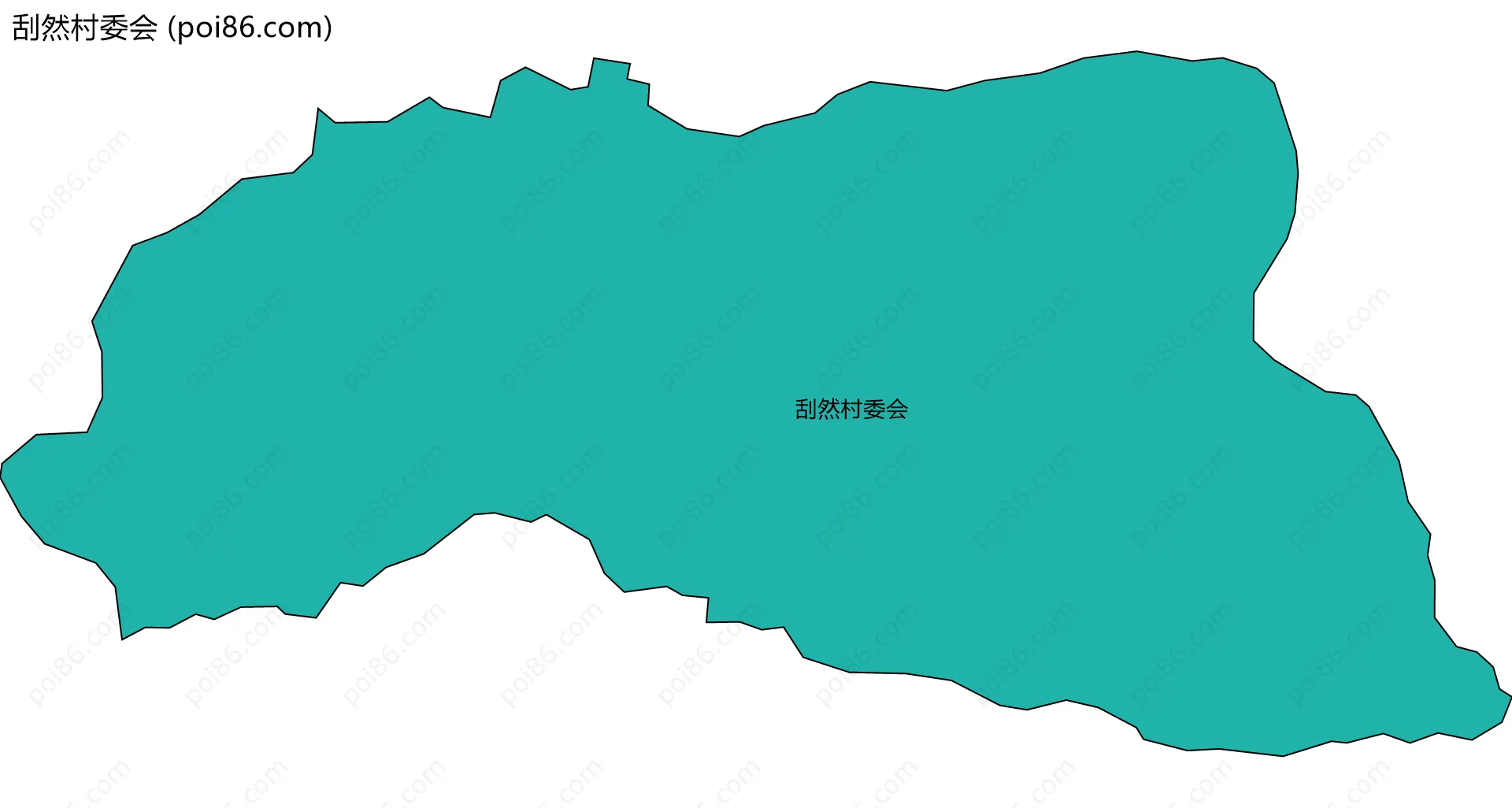 刮然村委会边界地图