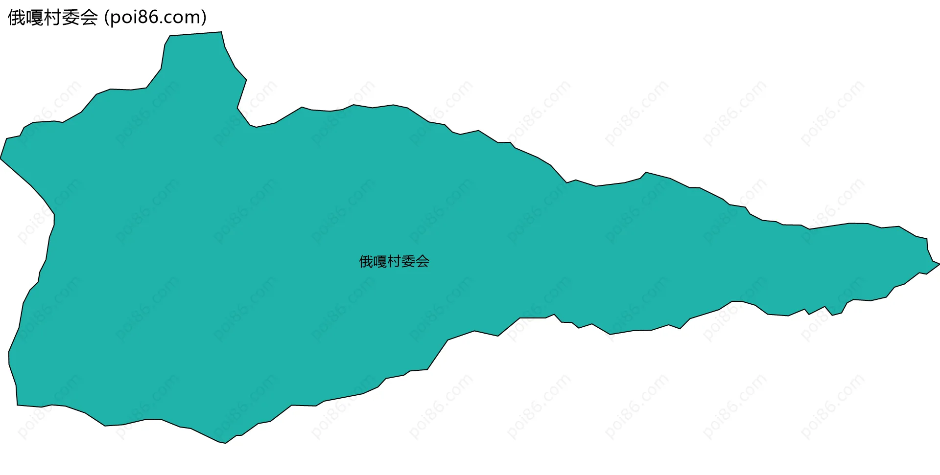 俄嘎村委会边界地图