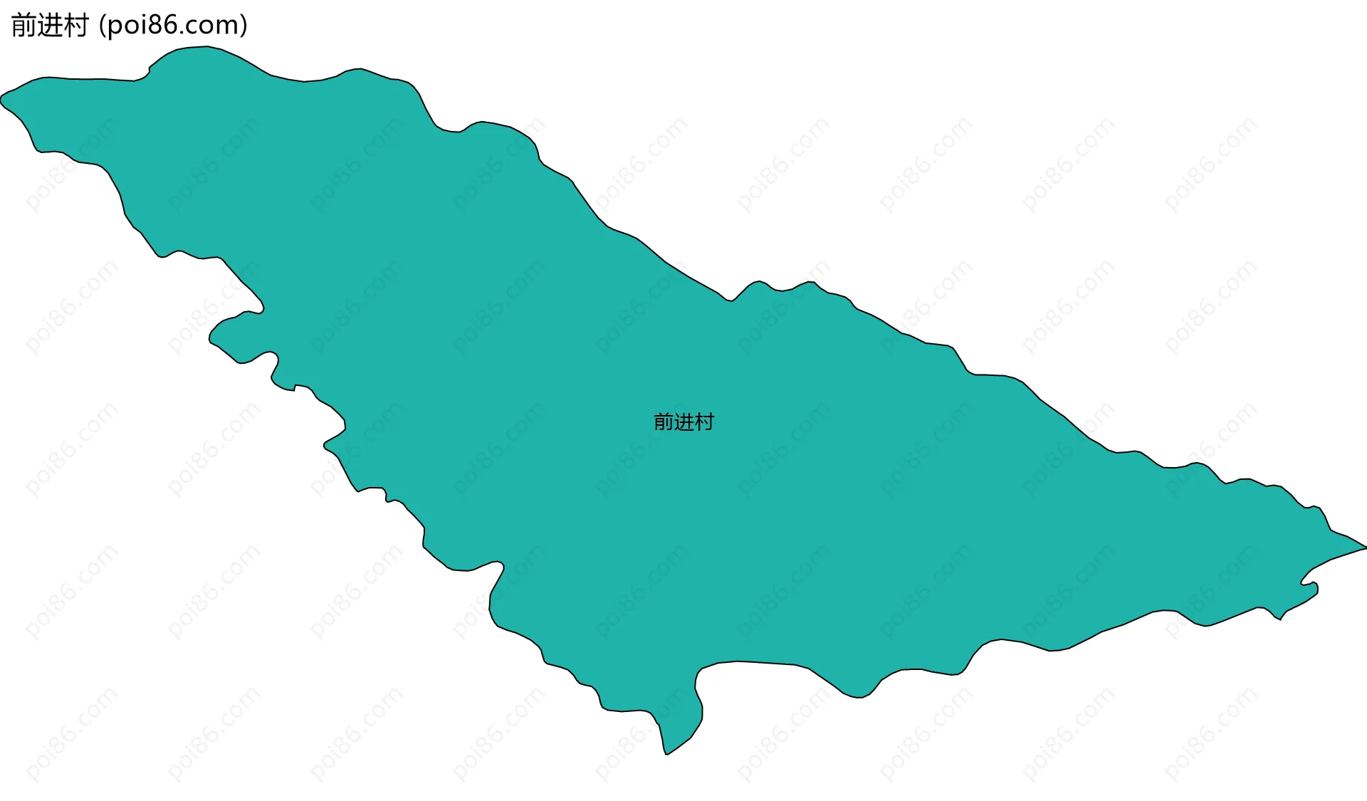 前进村边界地图