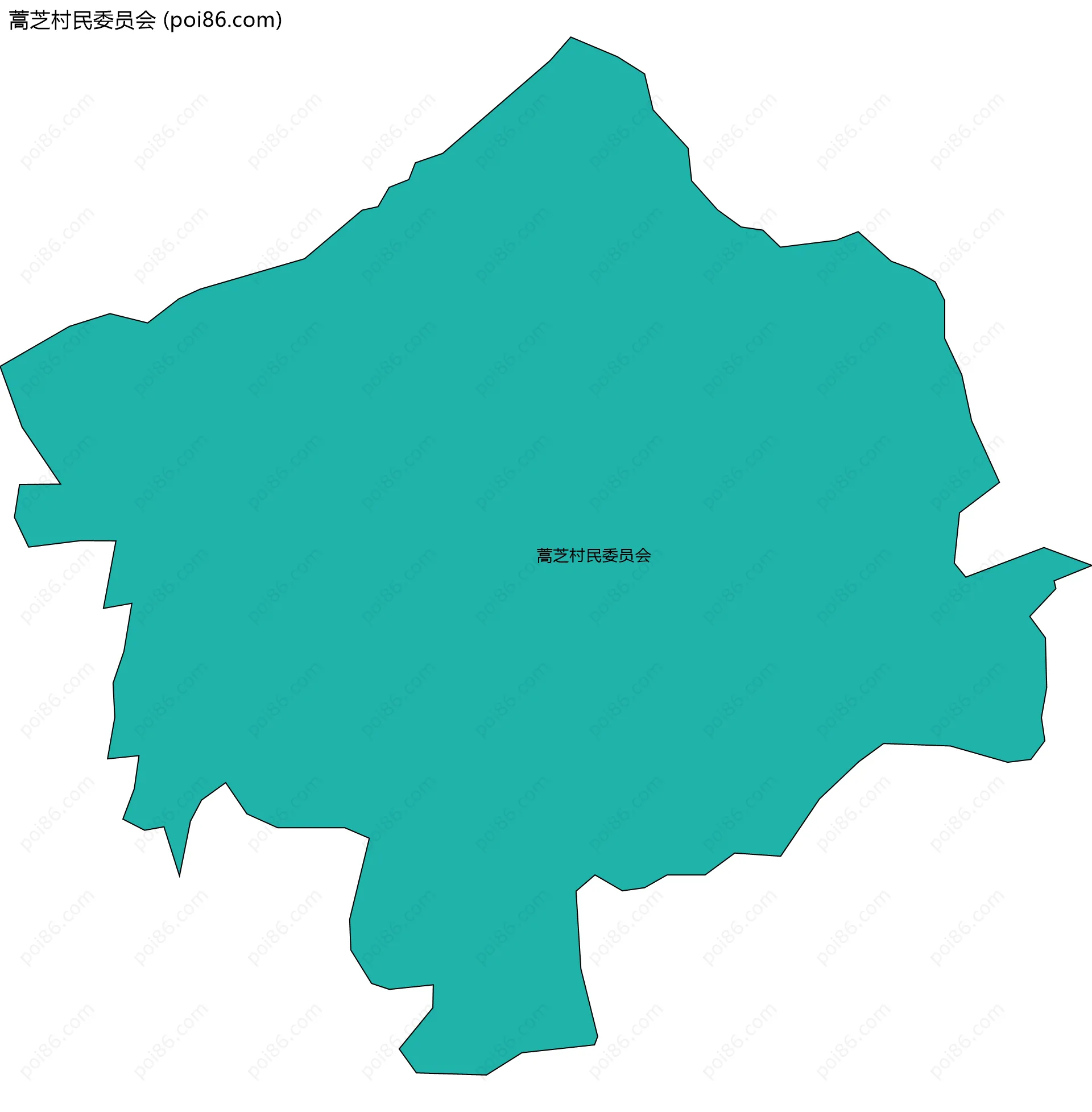 蒿芝村民委员会边界地图