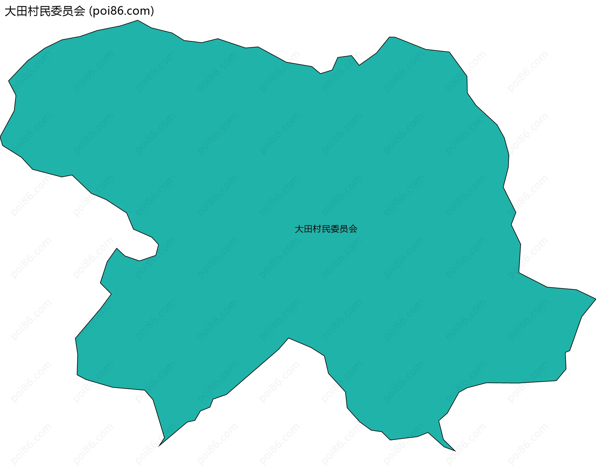 大田村民委员会边界地图