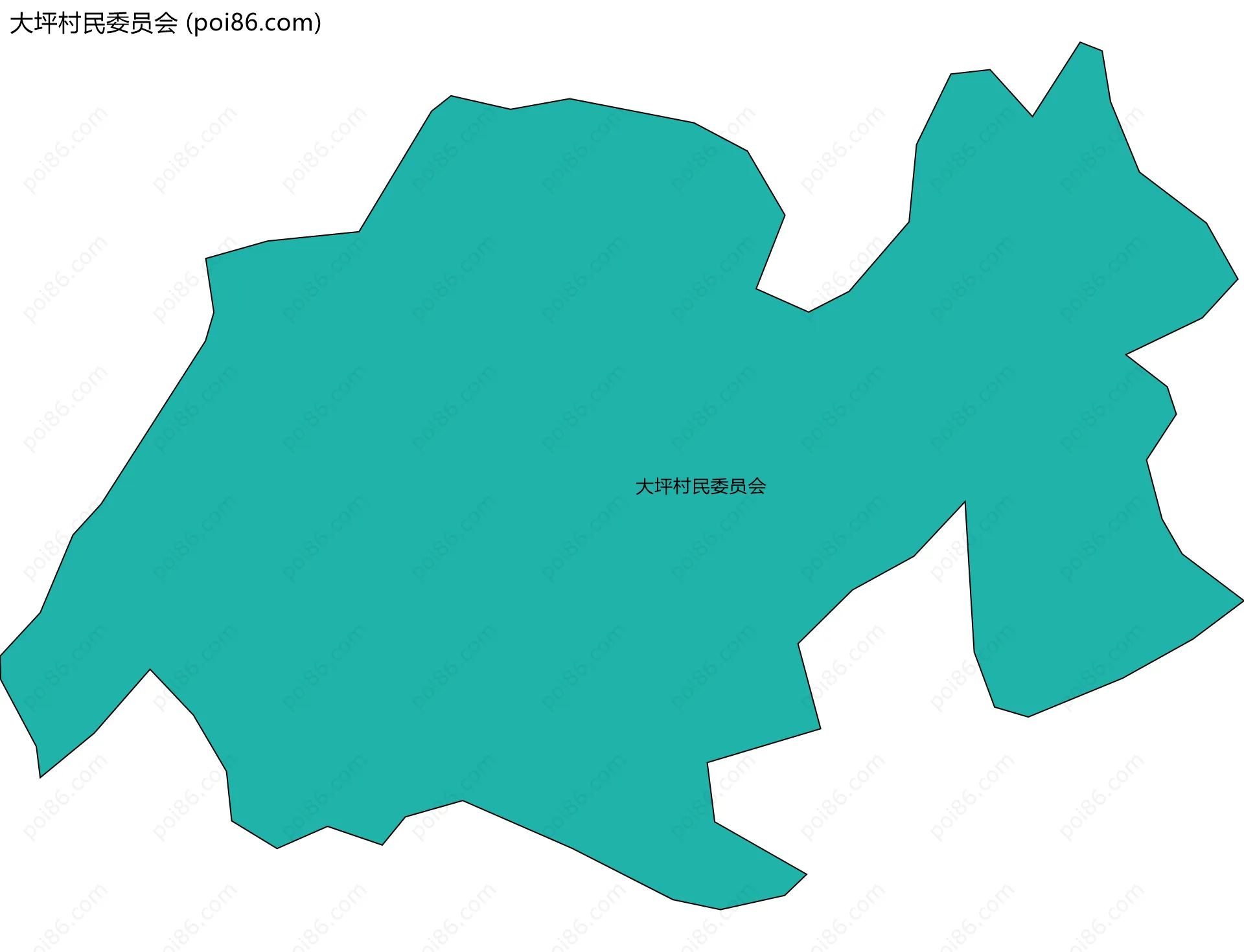 大坪村民委员会边界地图