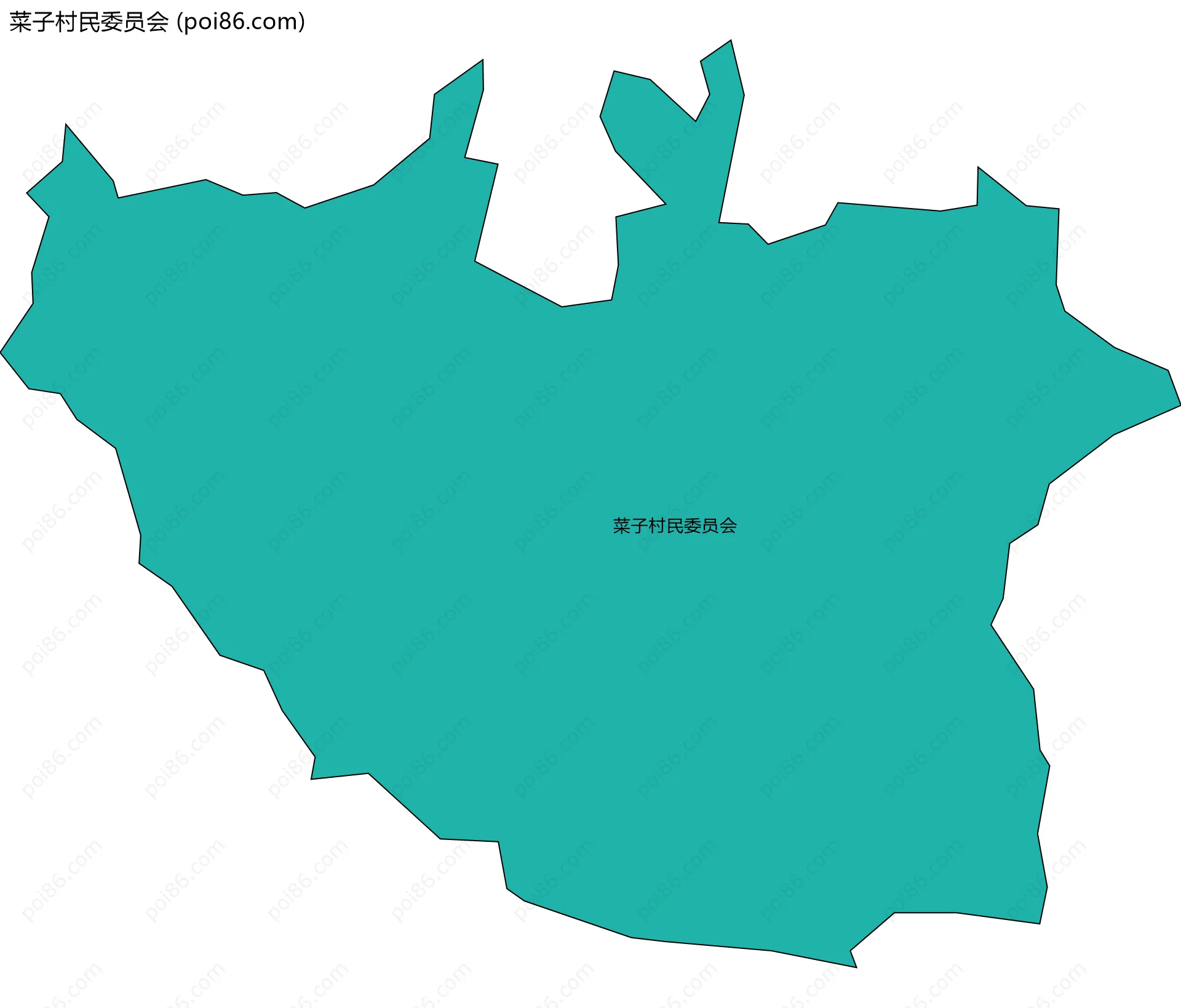 菜子村民委员会边界地图