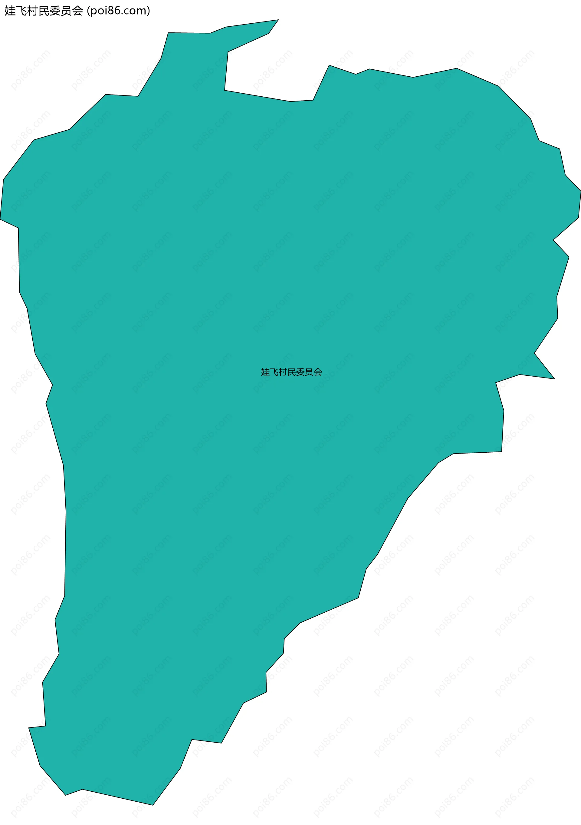 娃飞村民委员会边界地图