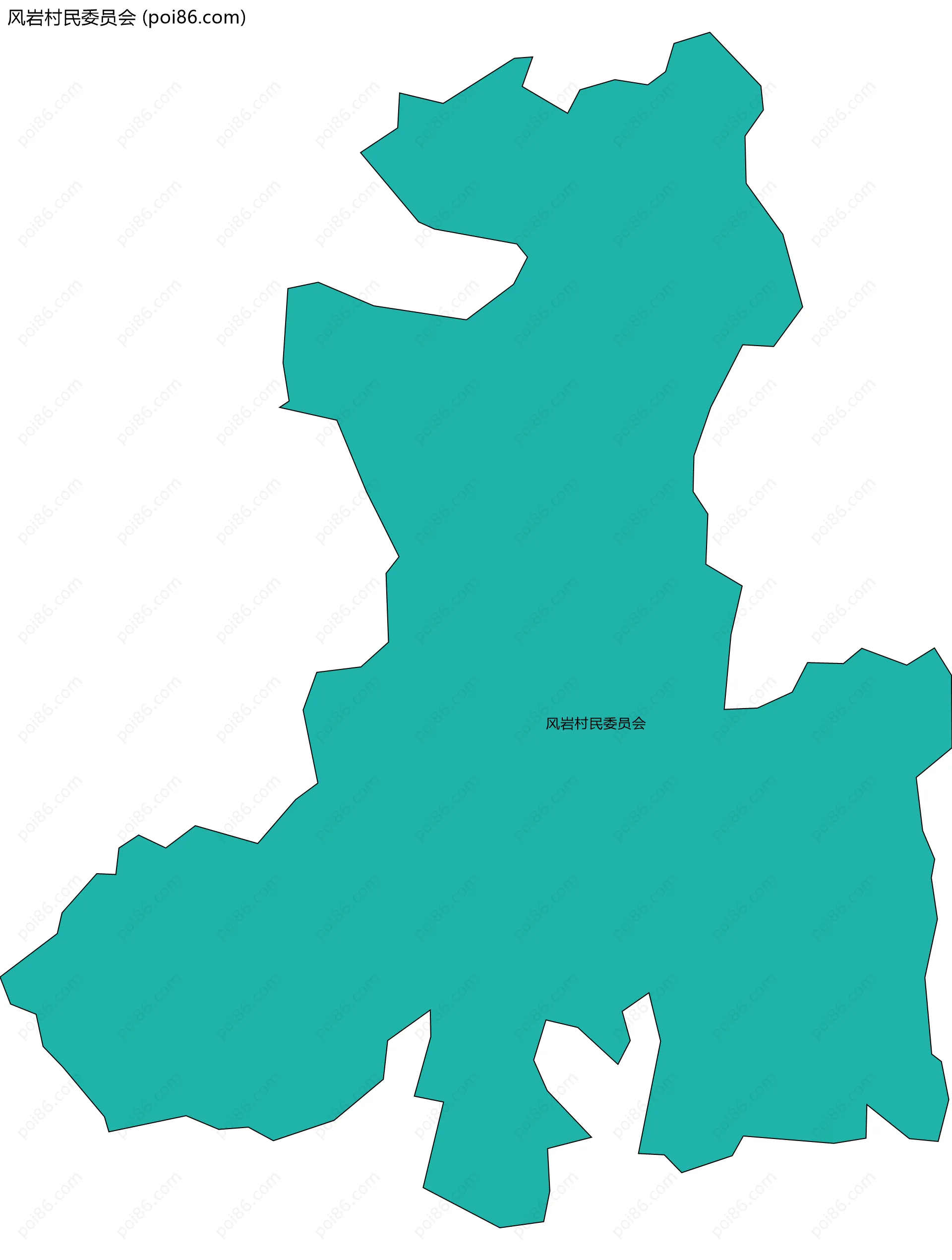 风岩村民委员会边界地图