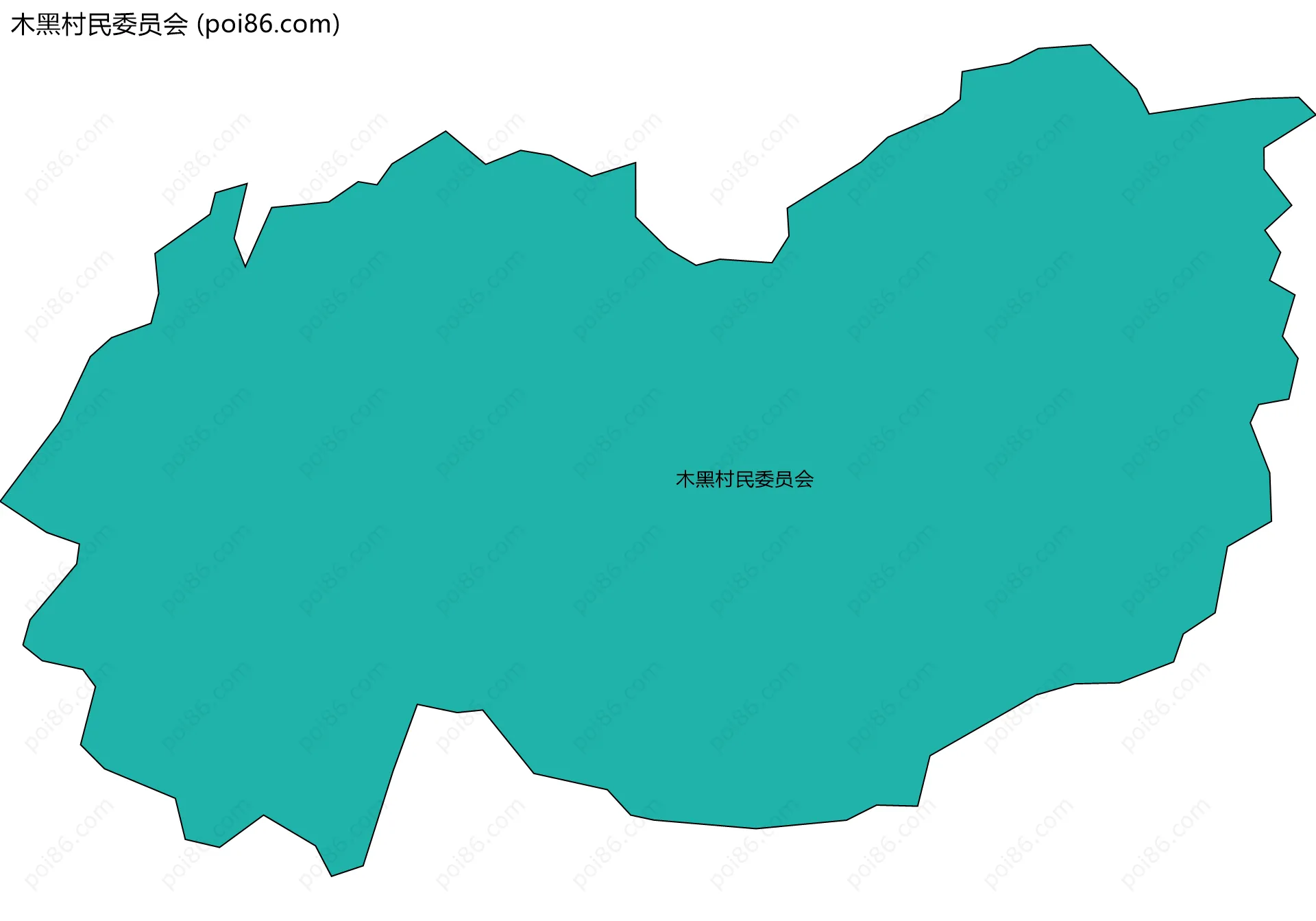 木黑村民委员会边界地图