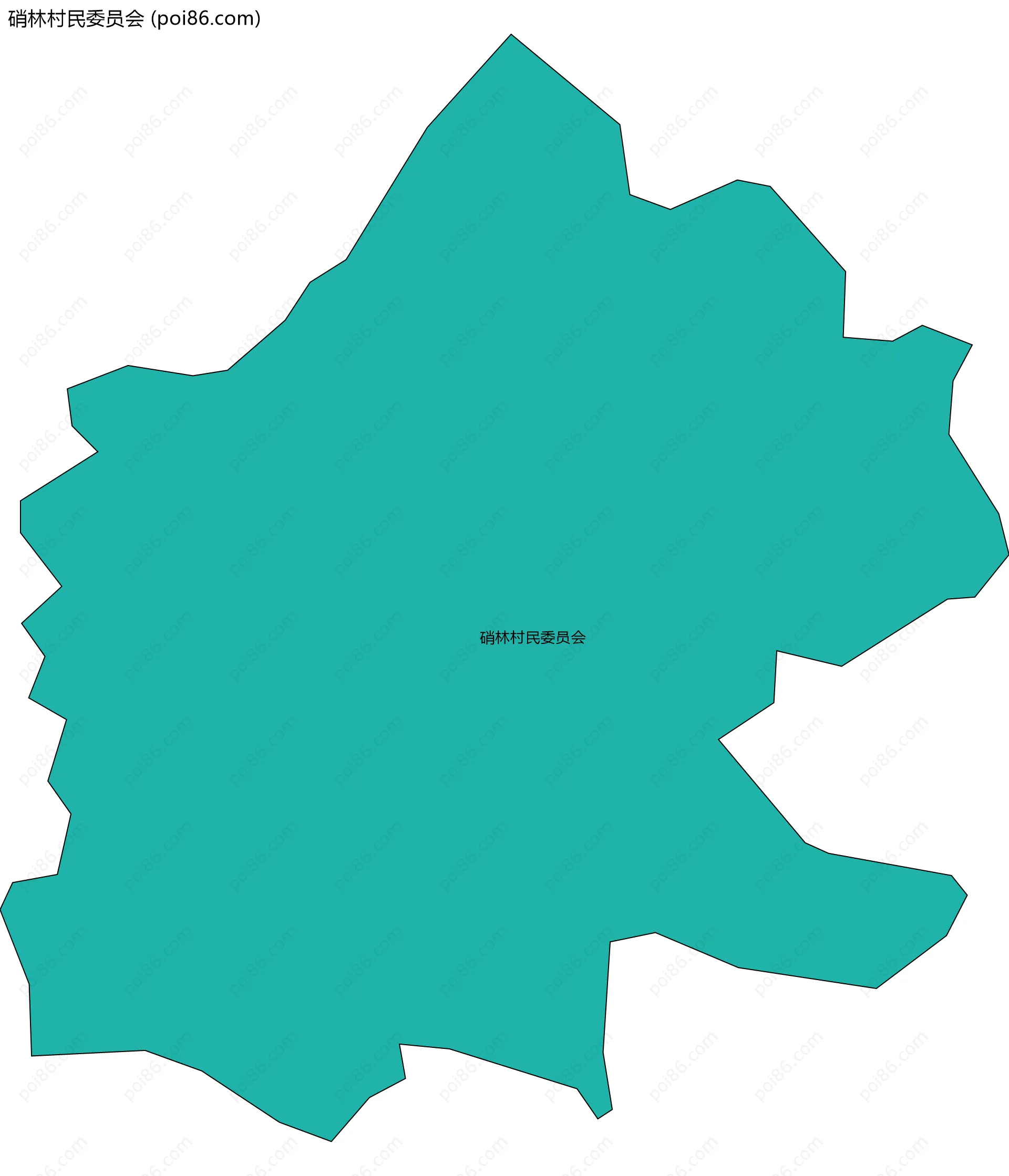 硝林村民委员会边界地图