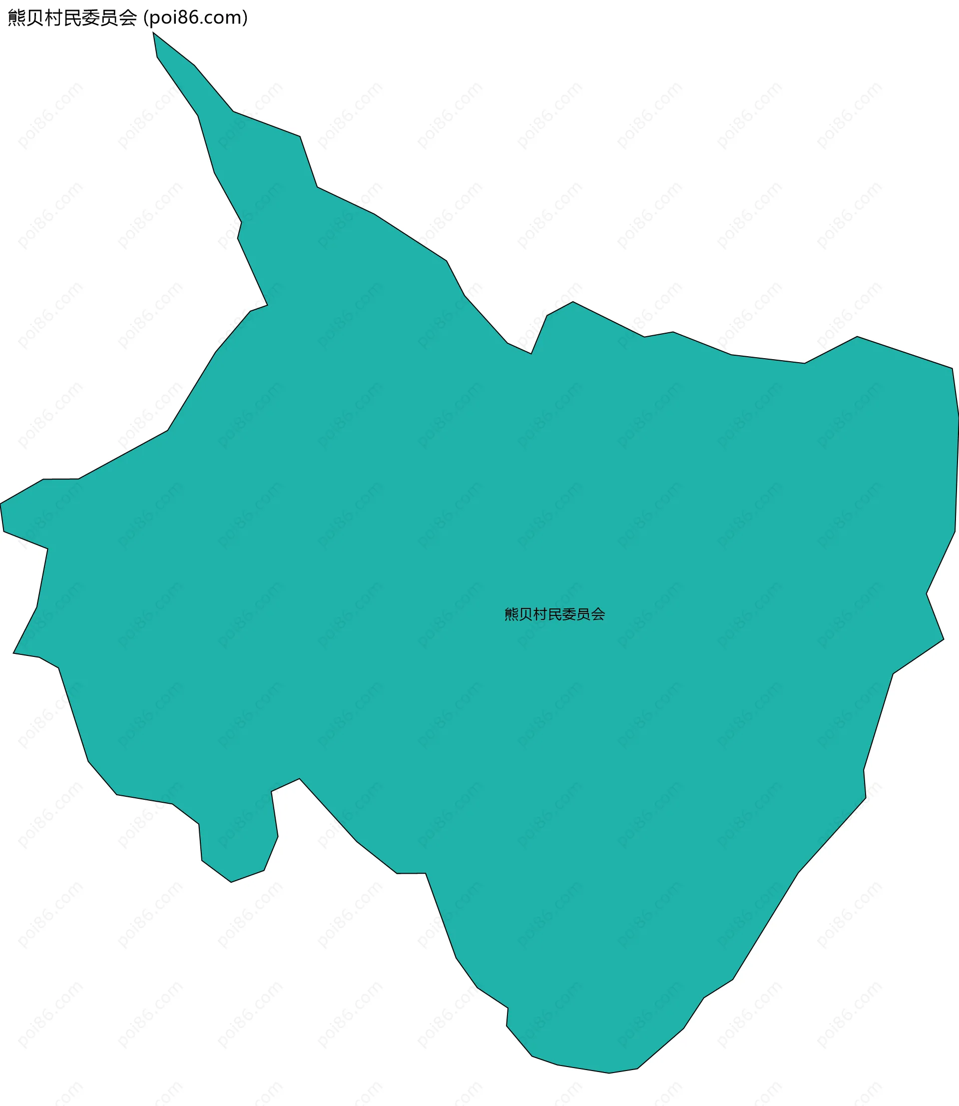 熊贝村民委员会边界地图