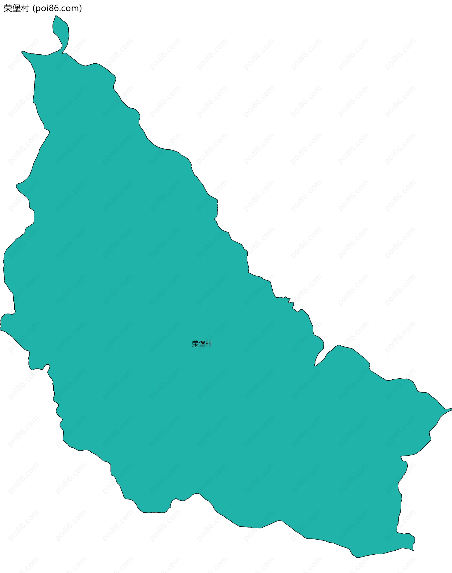 荣堡村边界地图