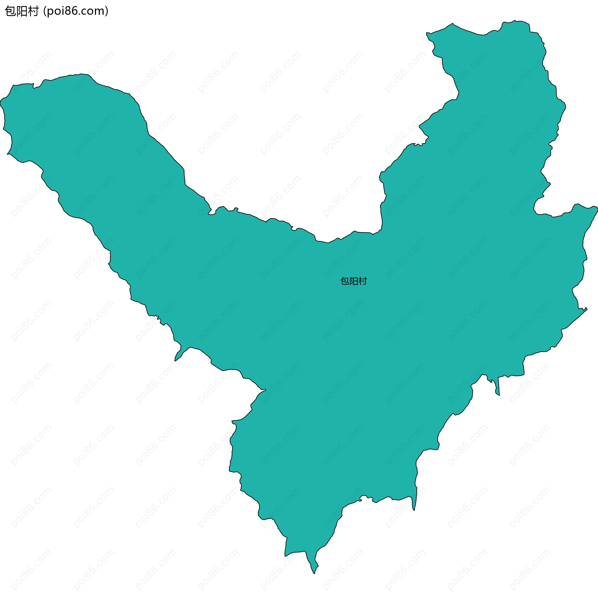 包阳村边界地图