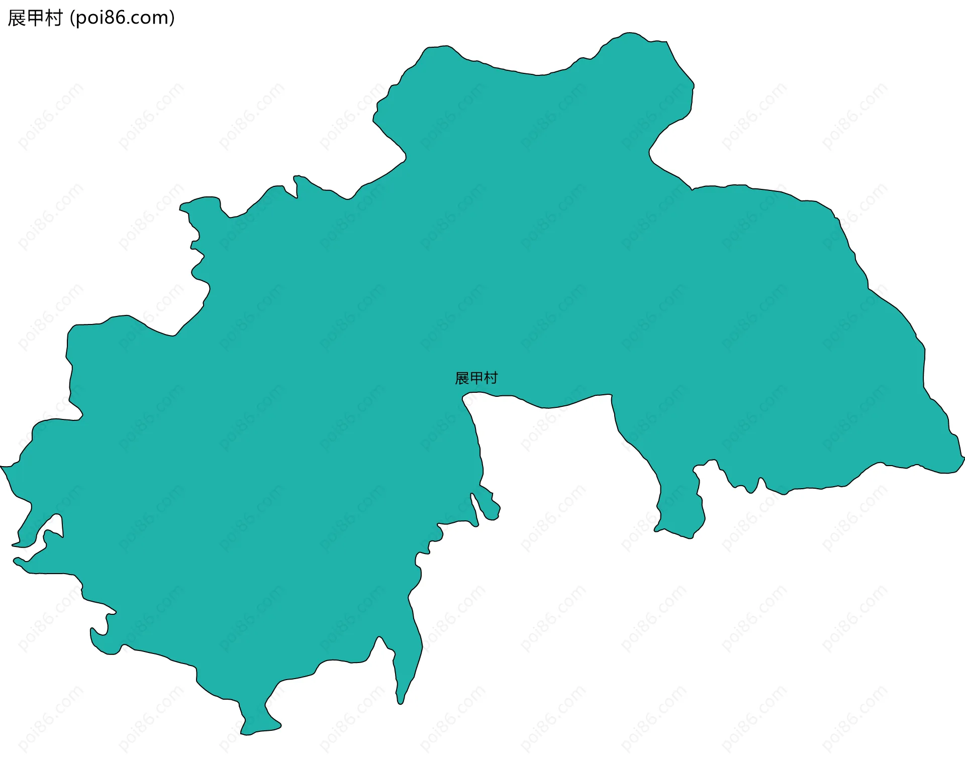 展甲村边界地图